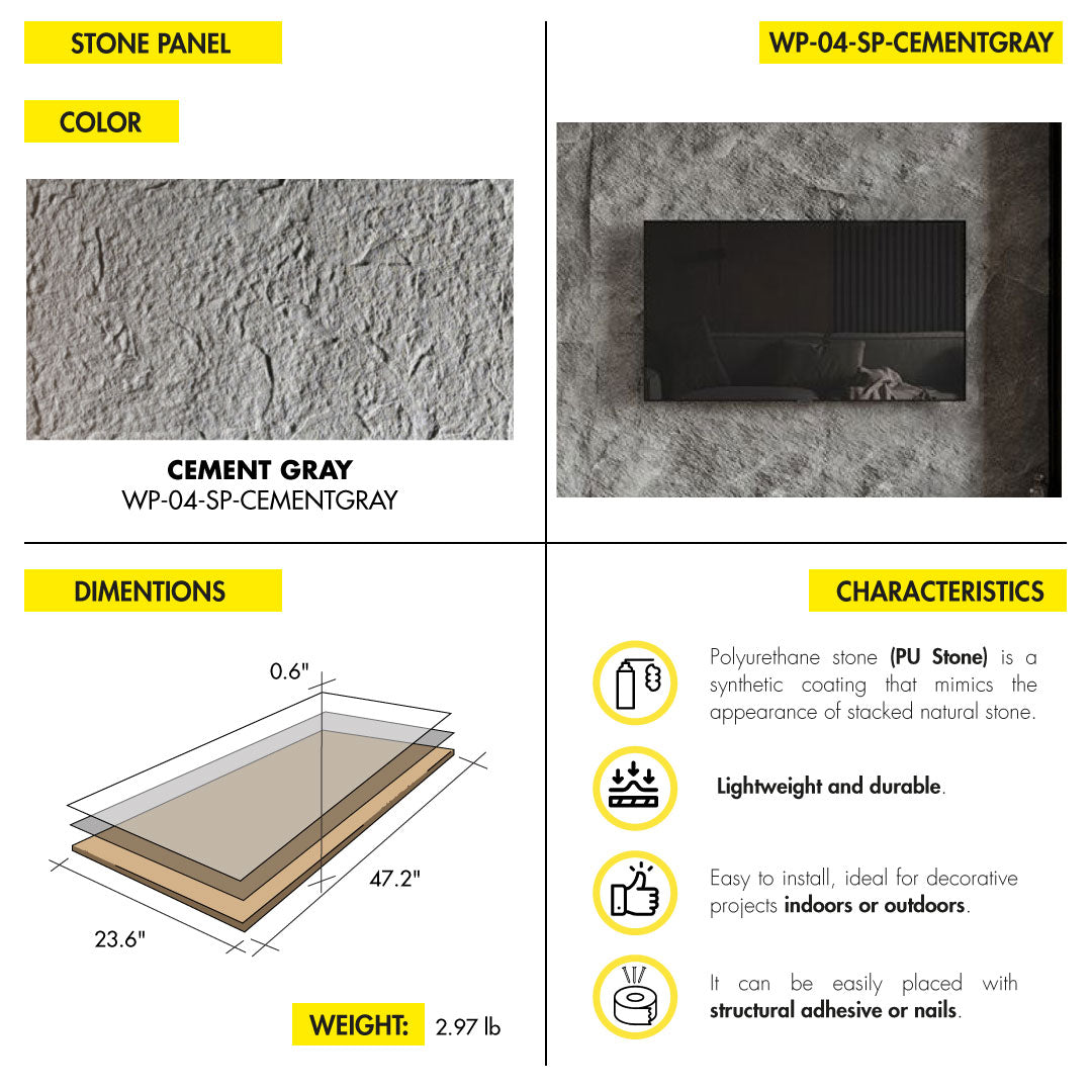 WALL DECOR TOP GROUP MIAMI STONE PANEL