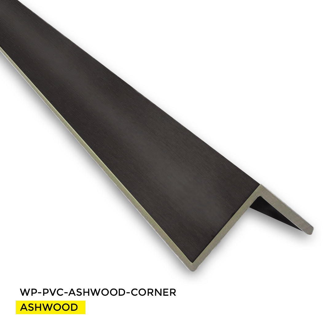 CORNER WALL PANEL 1"X1"X 9FT - ASHWOOD