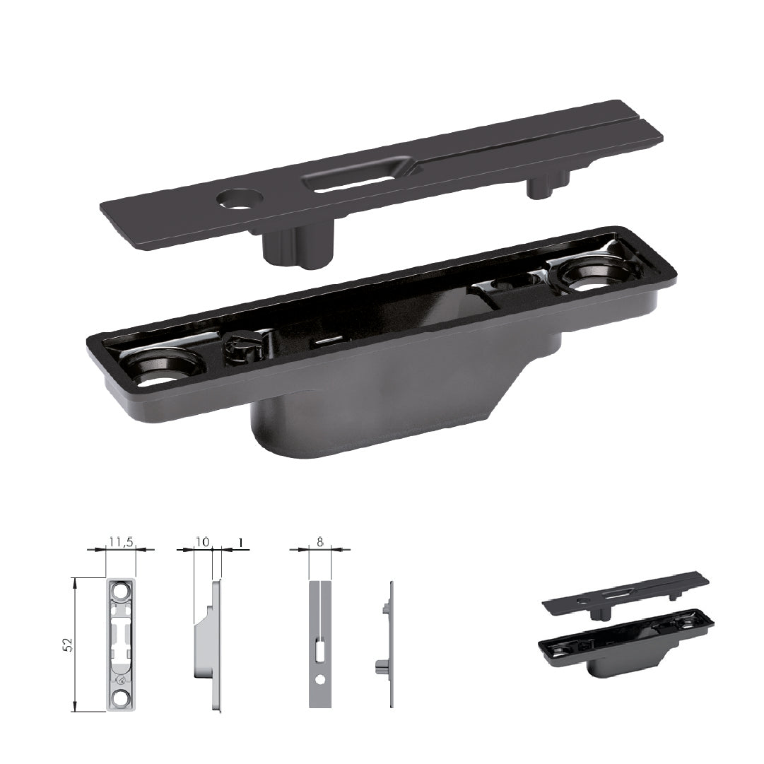 DROP DOWN SYSTEM ITALIANA FERRAMENTA KIARO EASY SOFT 7.7 LB CAPACITY ANTHRACITE