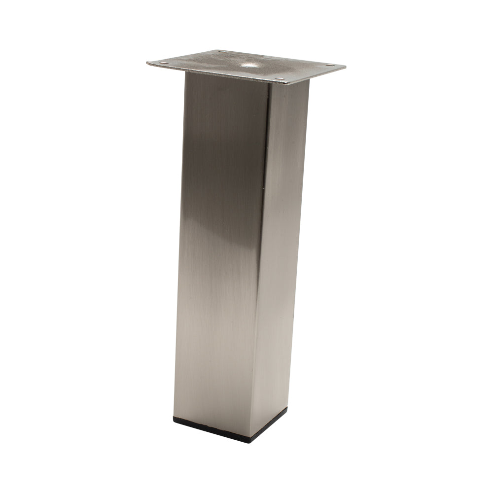 FURNITURE LEG SQUARE 4" TUBE 50MM BN