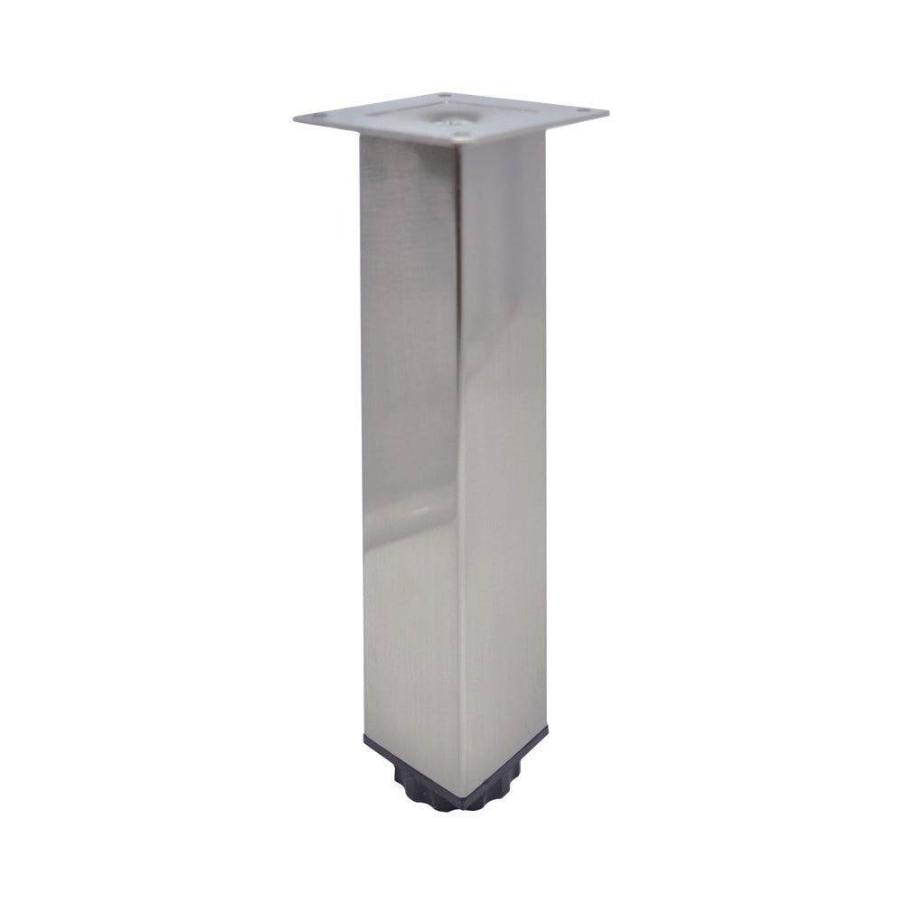 FURNITURE LEG SQUARE 4" TUBE 38MM BN