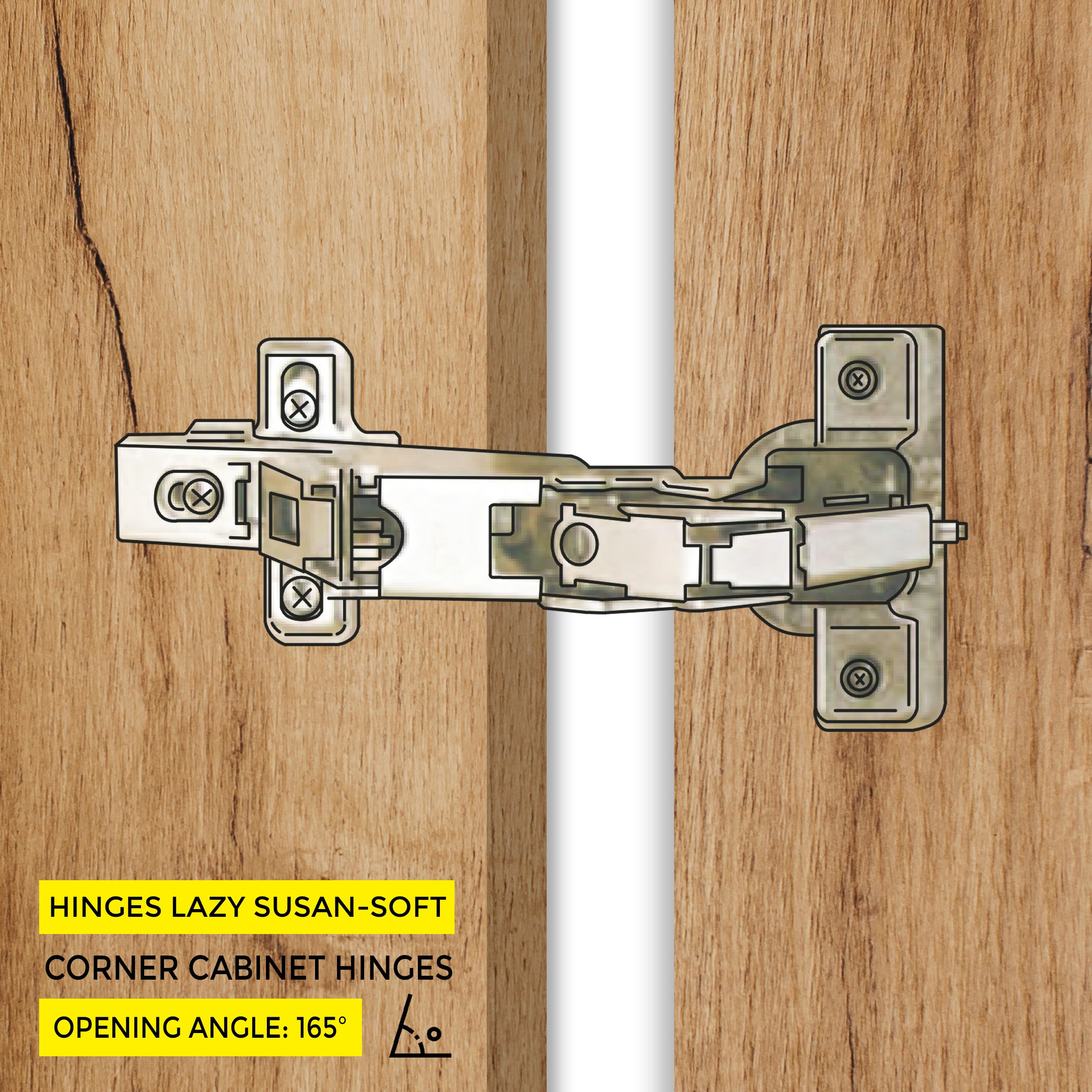Soft-Close Hinge 165° Opening Angle