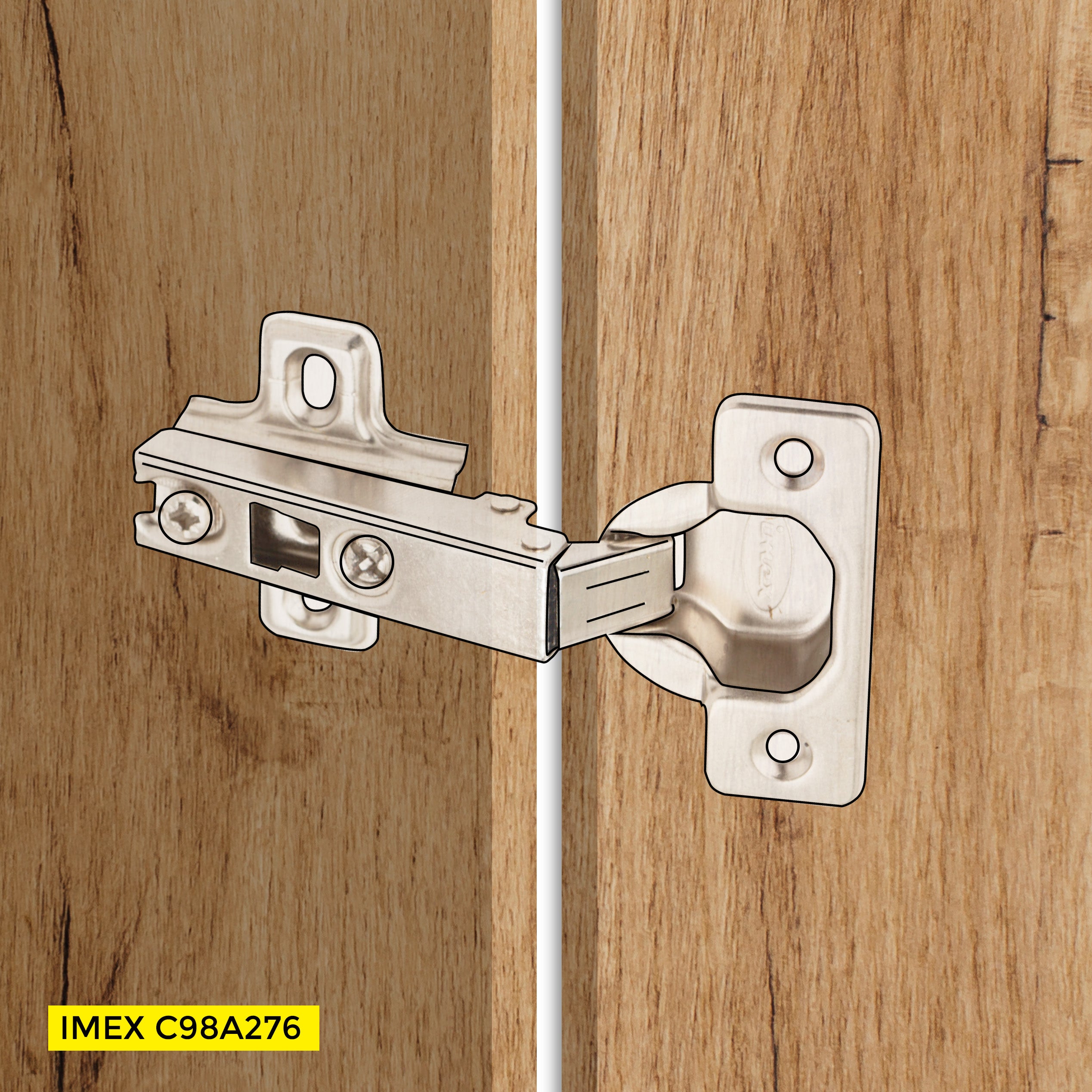 Slide-On Hinge Full Overlay Plate Includ