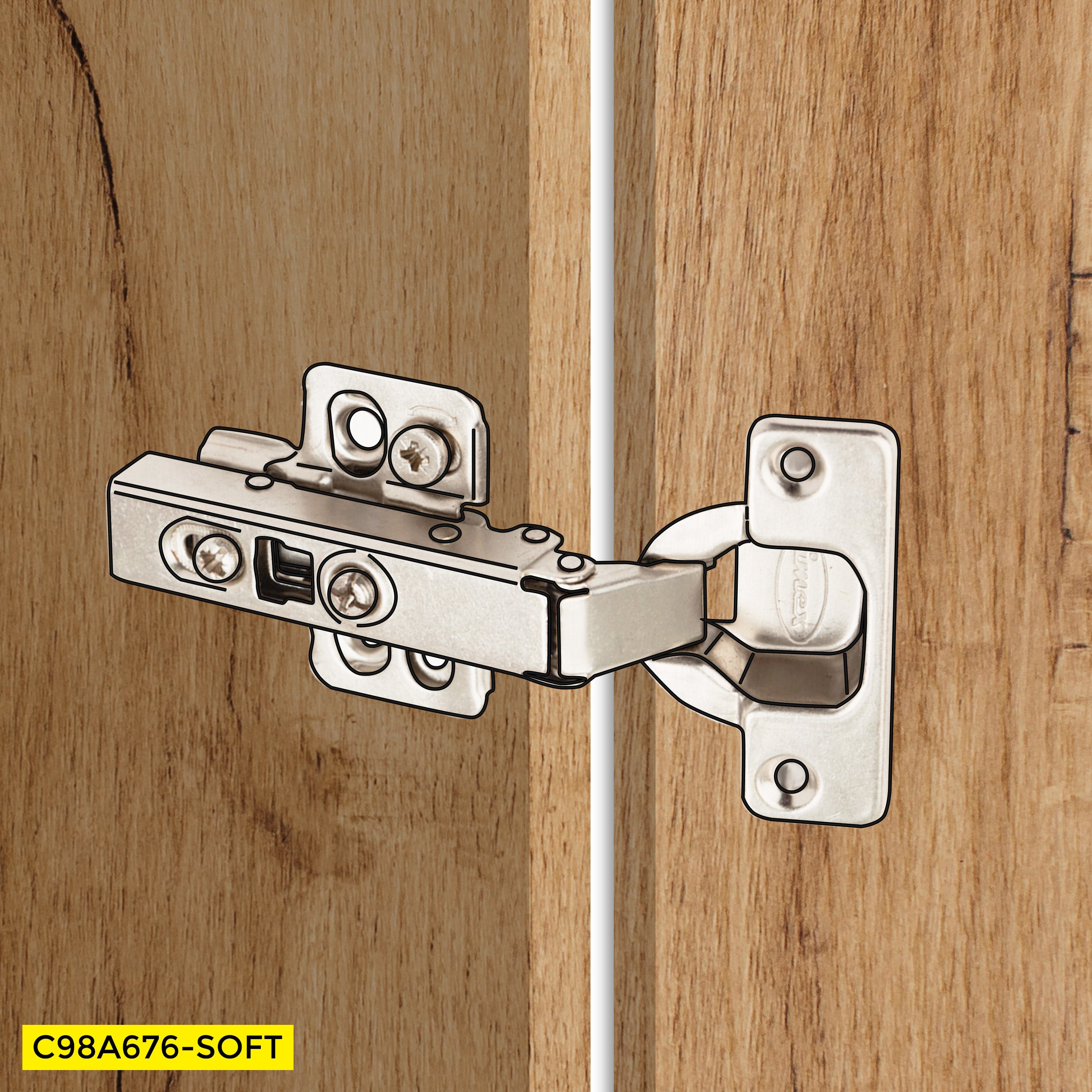 Soft-Close Hinge Full Overlay With Plate