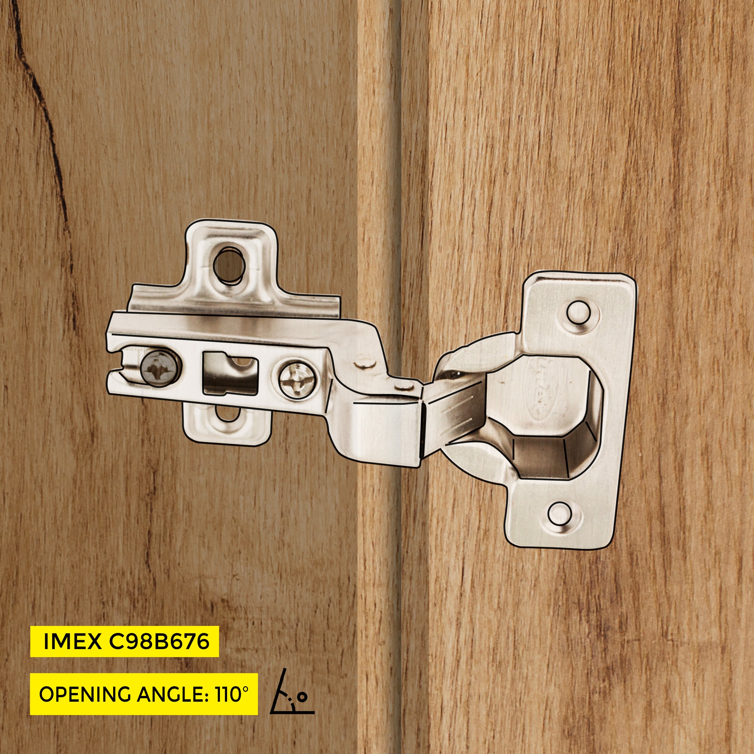 Slide-On Hinge Half Overlay Plate Includ