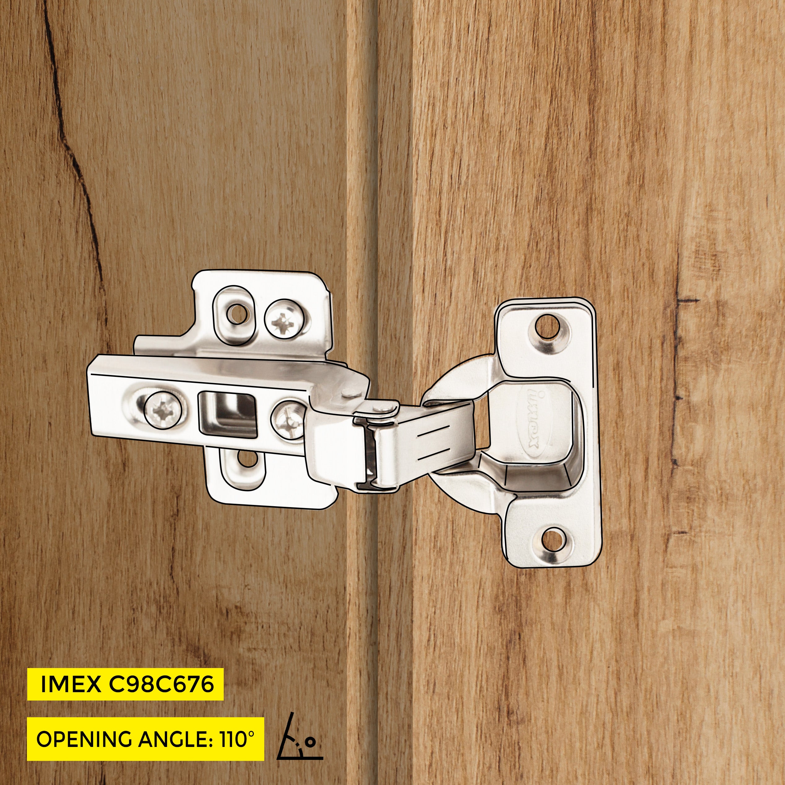 Slide-On Hinge Inset Plate Included