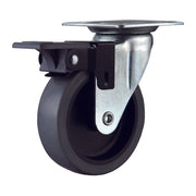 Casters 100Mm Black Emily With Breaks