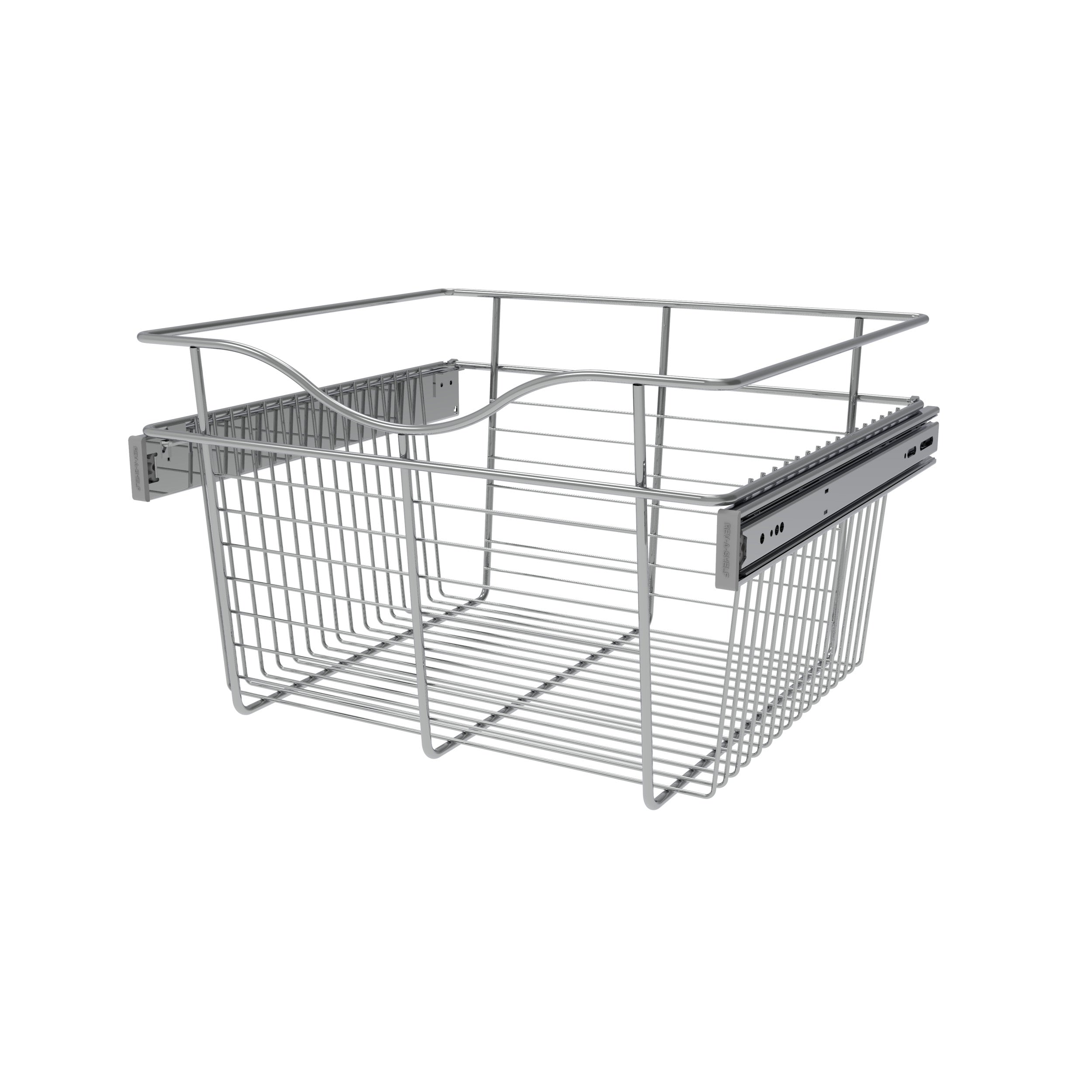 18 in Chrome Closet Pullout Basket Chrome  18 in (457 mm) W x 16 in (406 mm) D x 11 in (279 mm) H