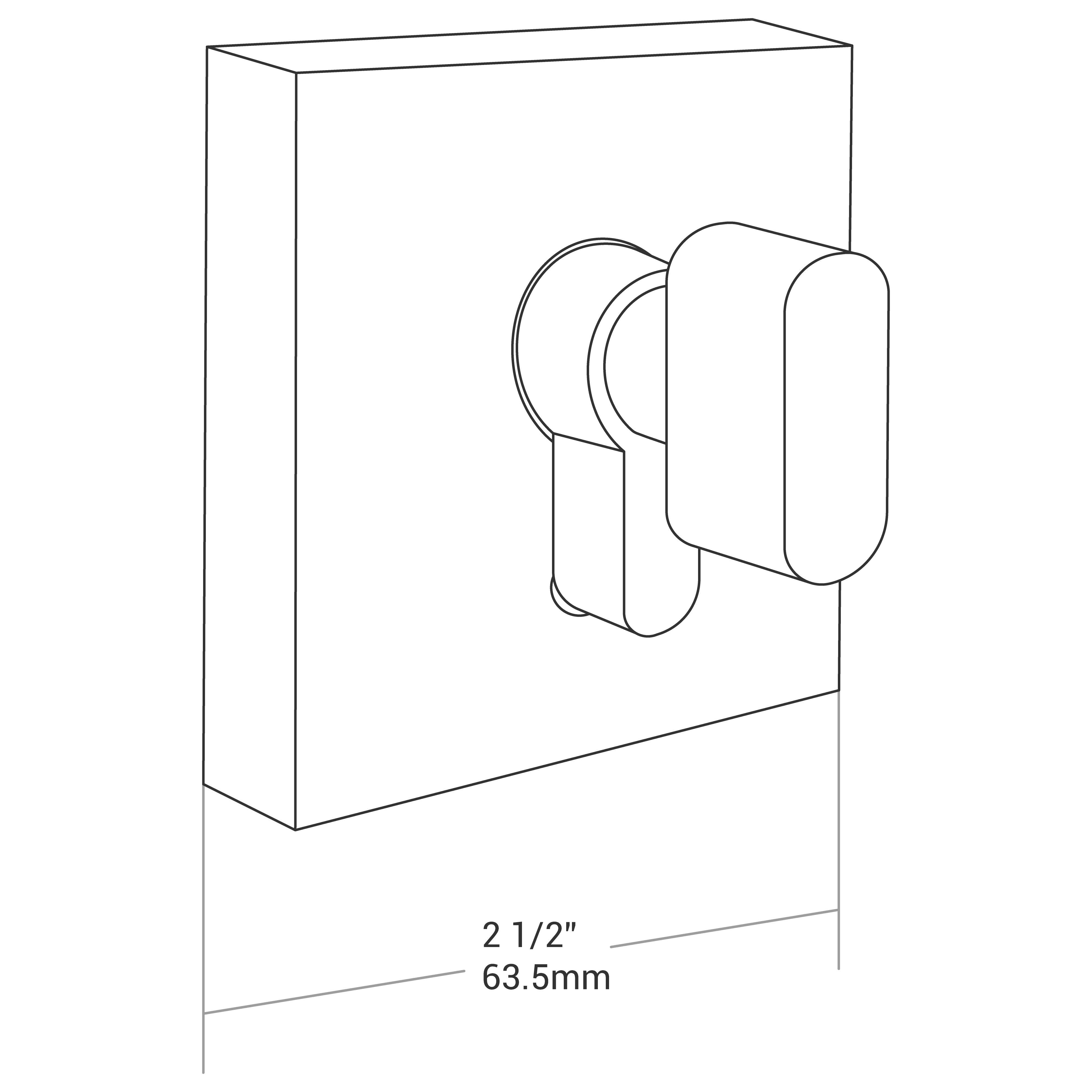 DEAD BOLT SQUARE BLACK MATTE