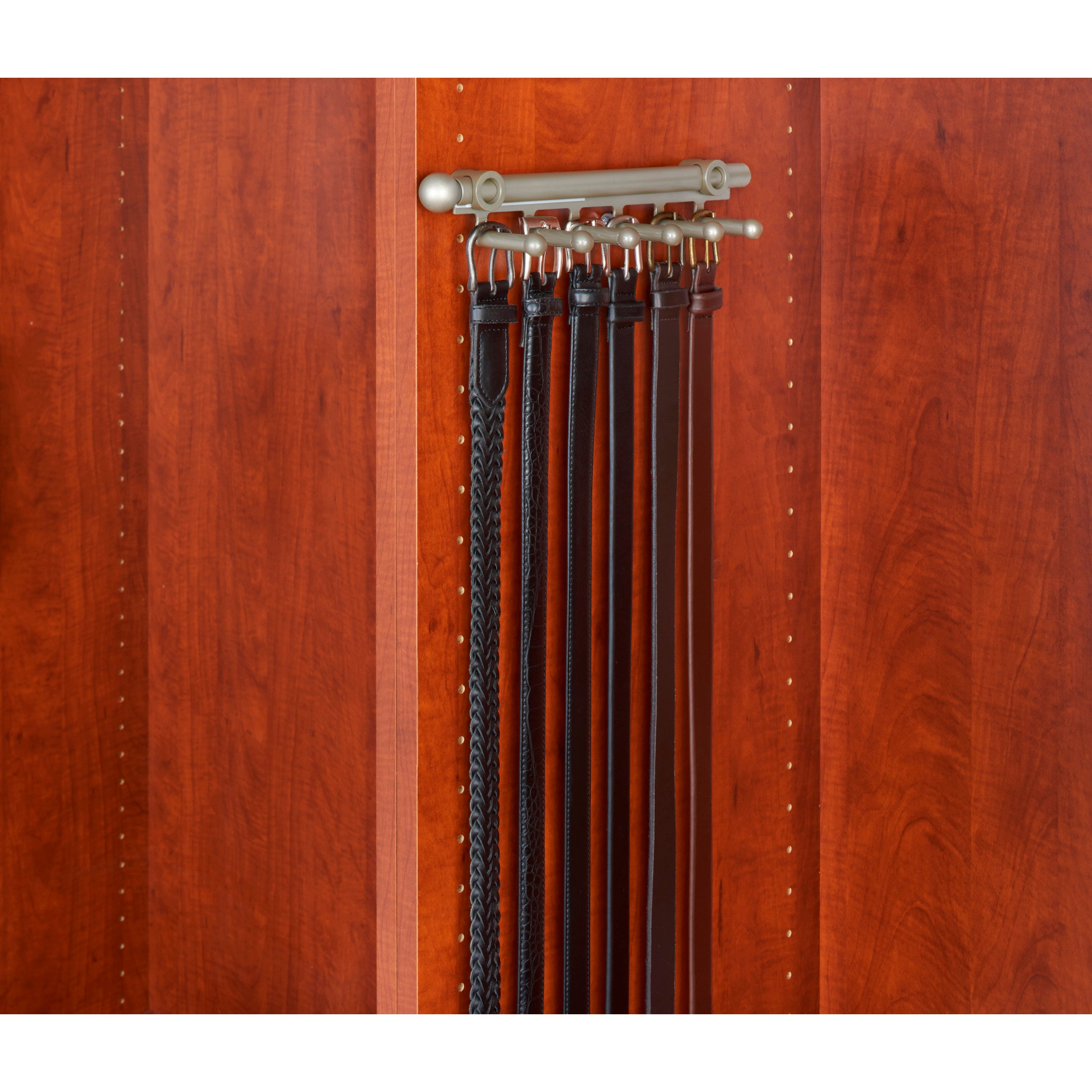 14 in Satin Nickel Belt/Scarf Organizer Satin Nickel  2.81 in (71 mm) W x 13.88 in (353 mm) D x 1.88 in (48 mm) H