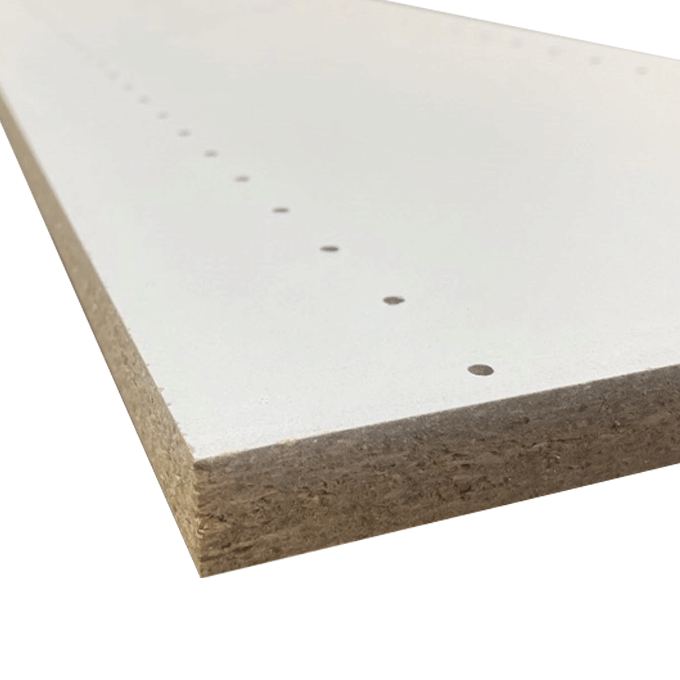 CLOSET PANEL 3/4 12X96 HOLE 1S WHITE