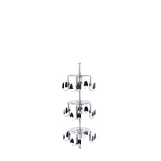 3 Tier Men's Shoezen Chrome  18 in (457 mm) W x 18 in (457 mm) D x 55 in (1397 mm) H
