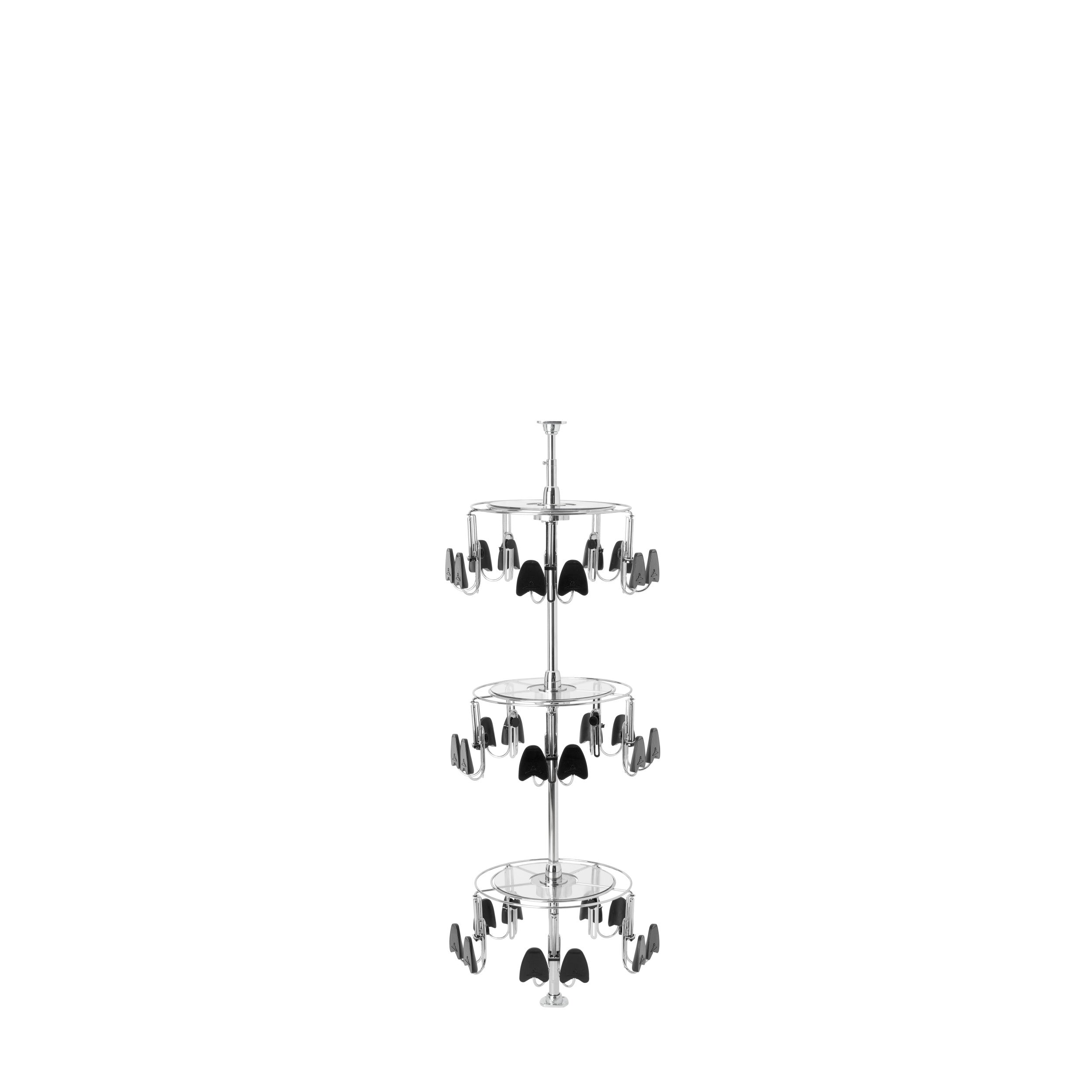 3-Tier Women?s Shoezen Chrome  18 in (457 mm) W x 18 in (457 mm) D x 54 in (1372 mm) H