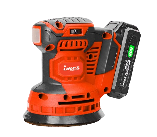 20V Cordless Orbital Sander with Battery and Charger ? IMEX Power Tools