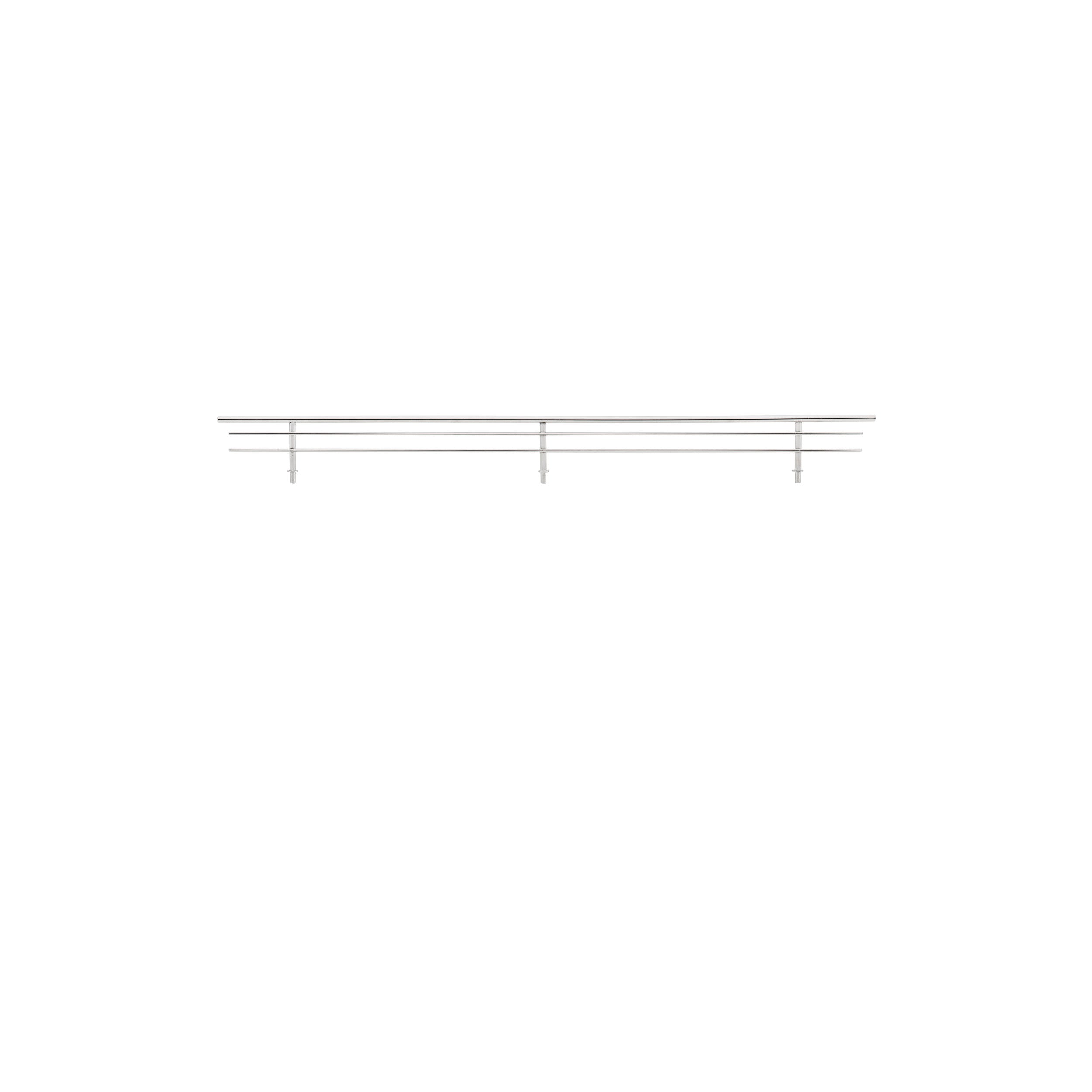 23 in Chrome Wire Shoe Rail Chrome  23 in (584 mm) W x 0.25 in (6 mm) D x 2.25 in (57 mm) H