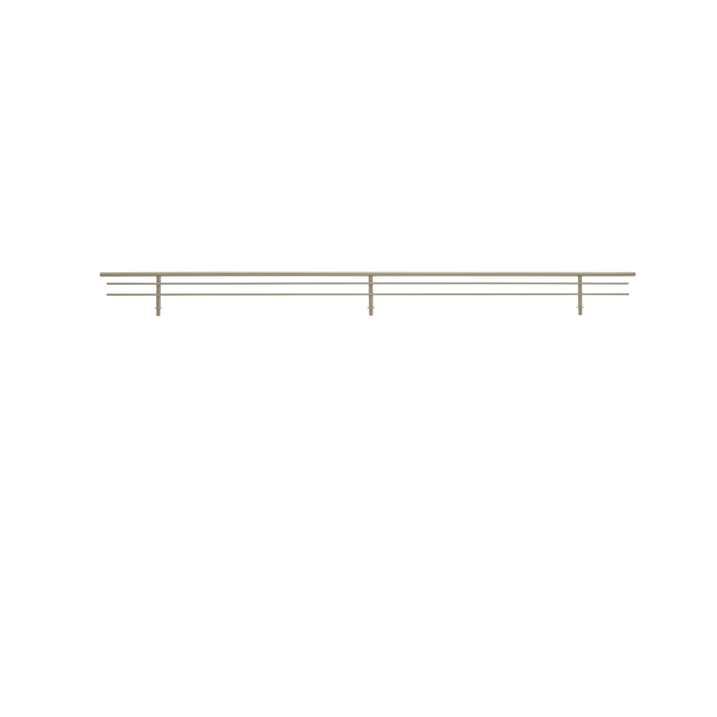29 in Satin Nickel Wire Shoe Rail Satin Nickel  29 in (737 mm) W x 0.25 in (6 mm) D x 2.25 in (57 mm) H