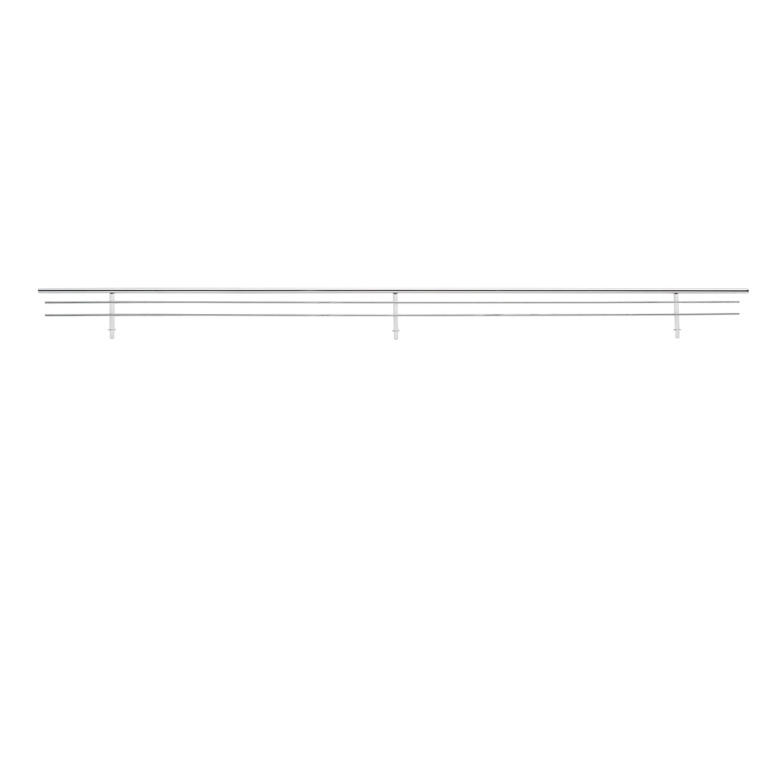 35 in Chrome Wire Shoe Rail Chrome  35 in (889 mm) W x 0.25 in (6 mm) D x 2.25 in (57 mm) H