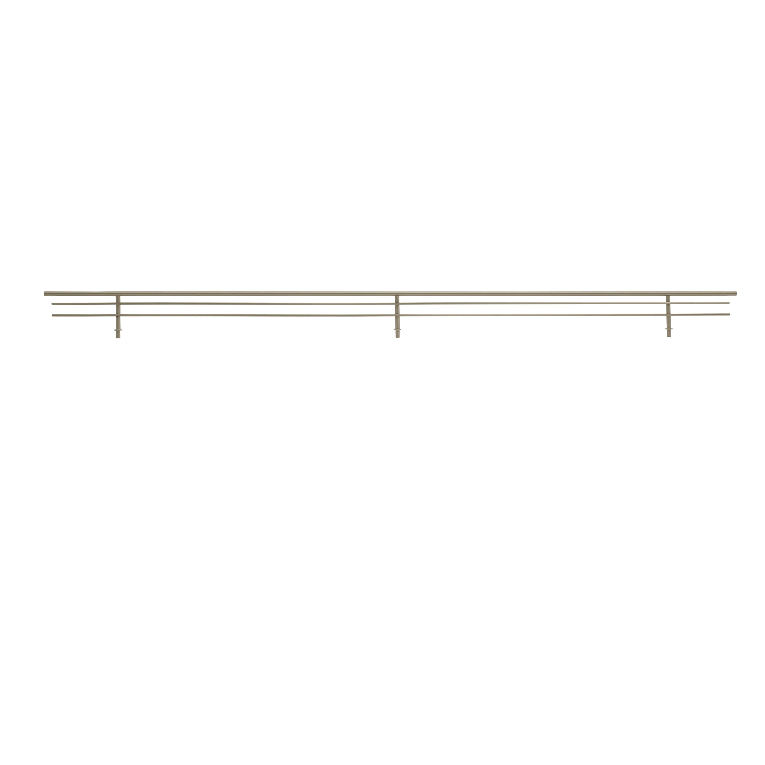 35 in Satin Nickel Wire Shoe Rail Satin Nickel  35 in (889 mm) W x 0.25 in (6 mm) D x 2.25 in (57 mm) H