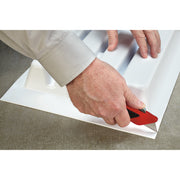 Small White Cutlery Drawer Organizer White  11.5 in (292 mm) W x 21.25 in (540 mm) D x 2.38 in (60 mm) H