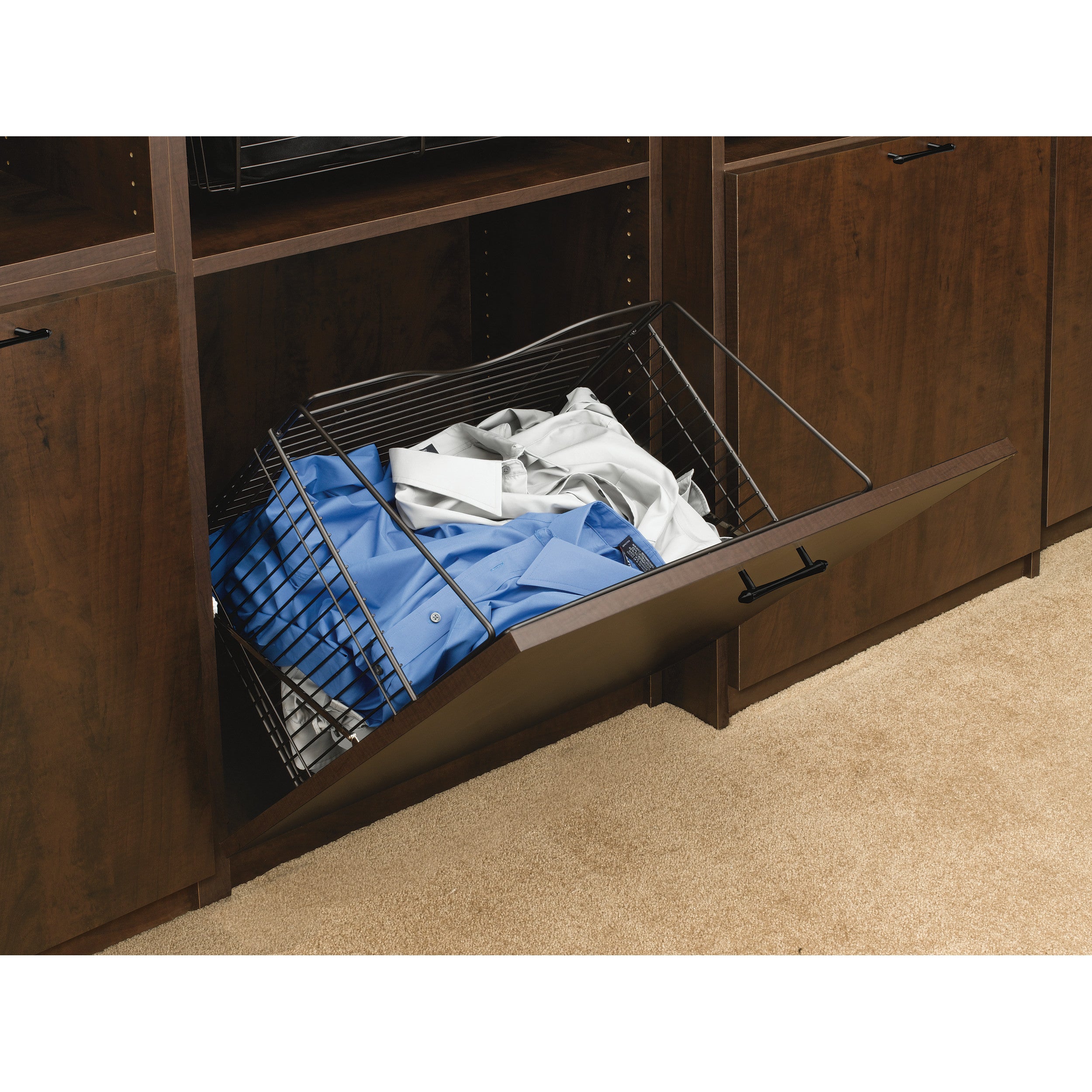 21 in Oil Rubbed Bronze Tilt Out Hamper Basket Oil Rubbed Bronze  20.5 in (521 mm) W x 13.5 in (343 mm) D x 19.75 in (502 mm) H
