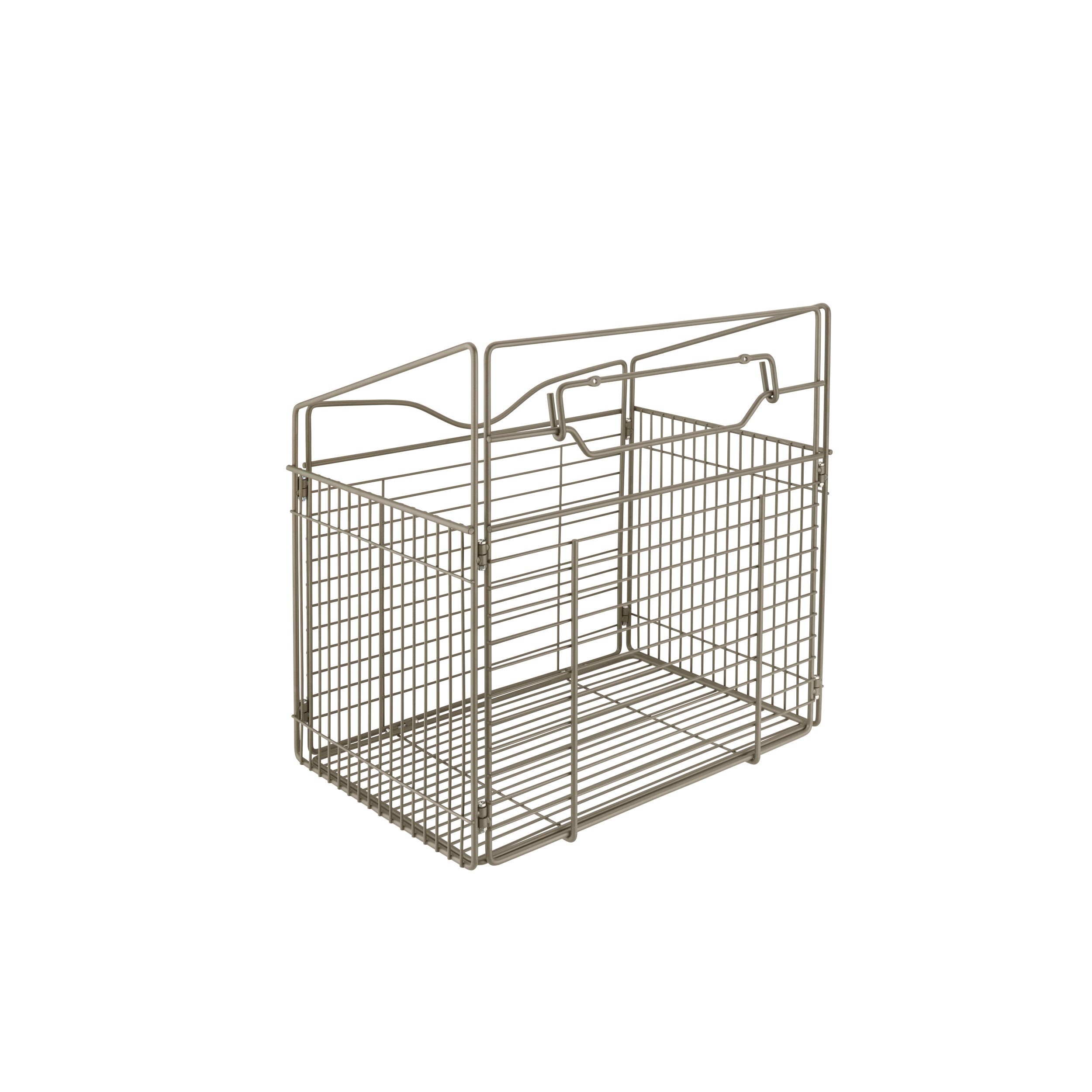 21 in Satin Nickel Tilt Out Hamper Basket Satin Nickel  20.5 in (521 mm) W x 13.5 in (343 mm) D x 19.75 in (502 mm) H