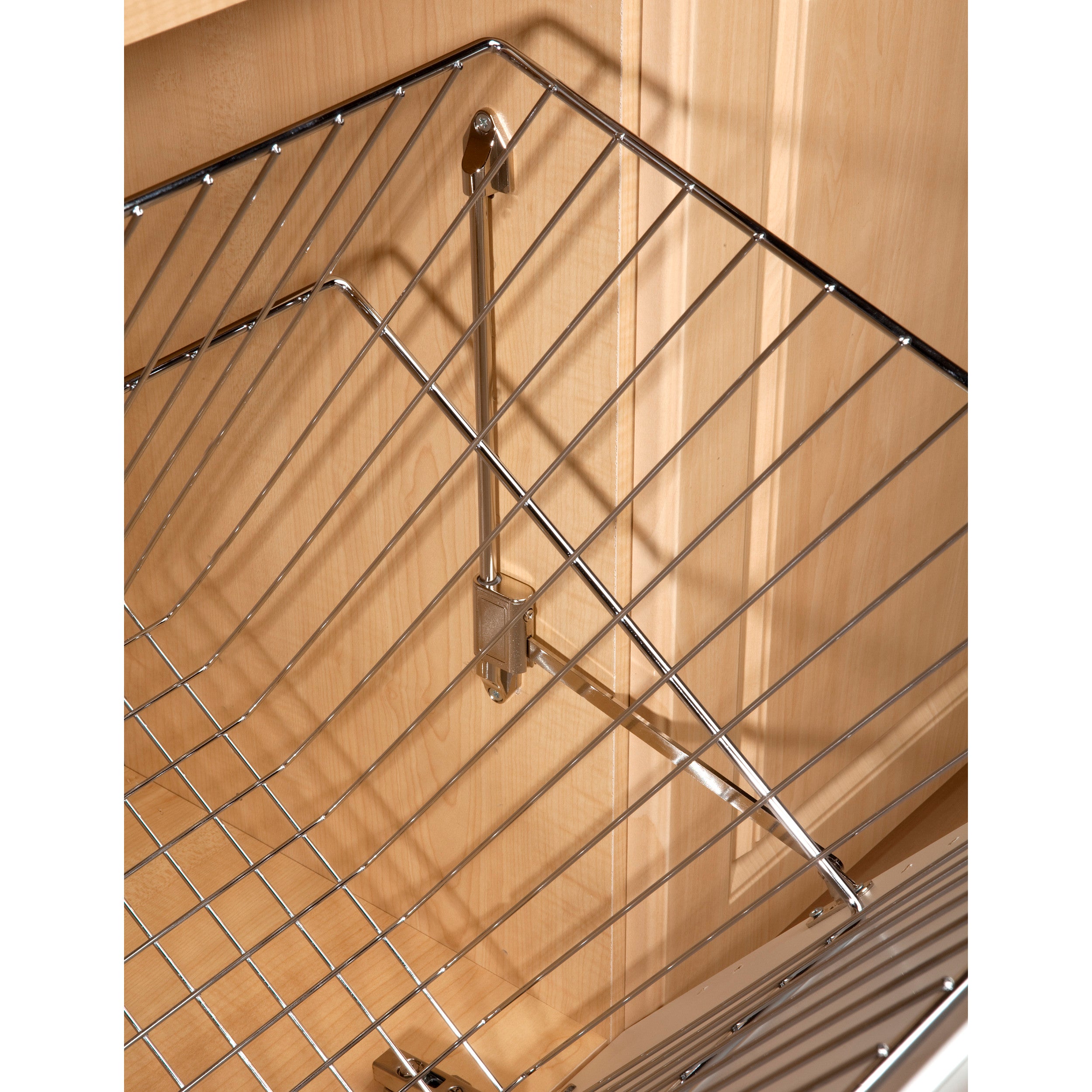 Flap Stay for Sidelines Tilt Out Hampers Chrome  1.69 in (43 mm) W x 1 in (25 mm) D x 5 in (127 mm) H