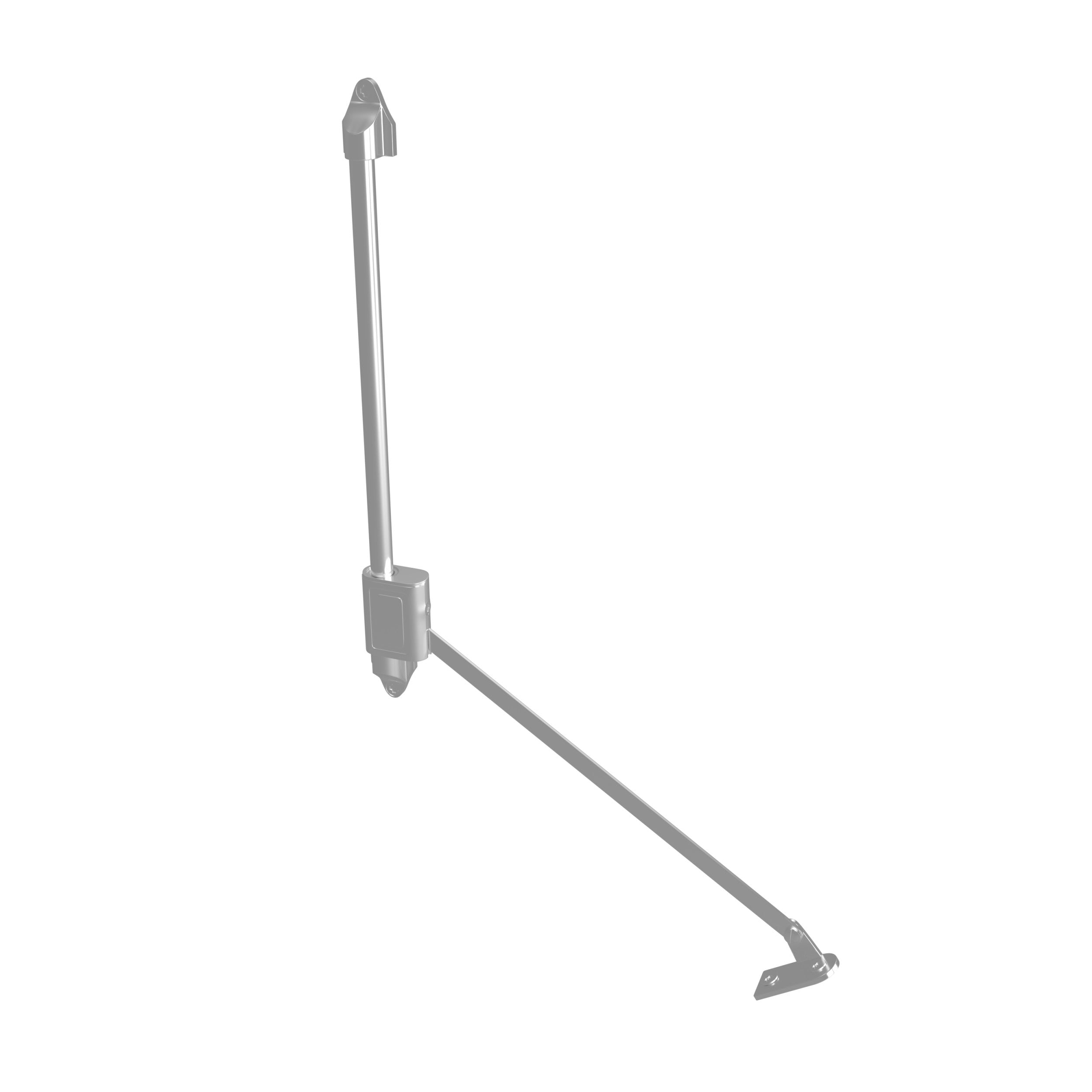 Flap Stay for Sidelines Tilt Out Hampers Chrome  1.69 in (43 mm) W x 1 in (25 mm) D x 5 in (127 mm) H