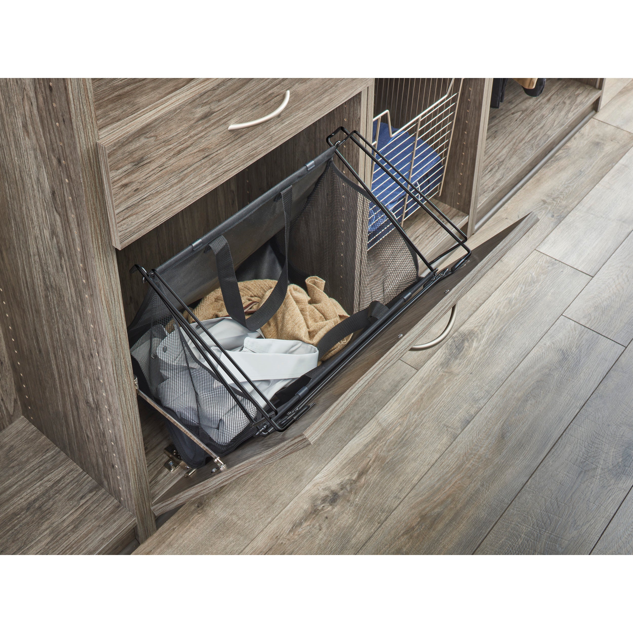 24 in Cloth Tilt Out Hamper Black  21 in (533 mm) W x 13.5 in (343 mm) D x 19.5 in (495 mm) H