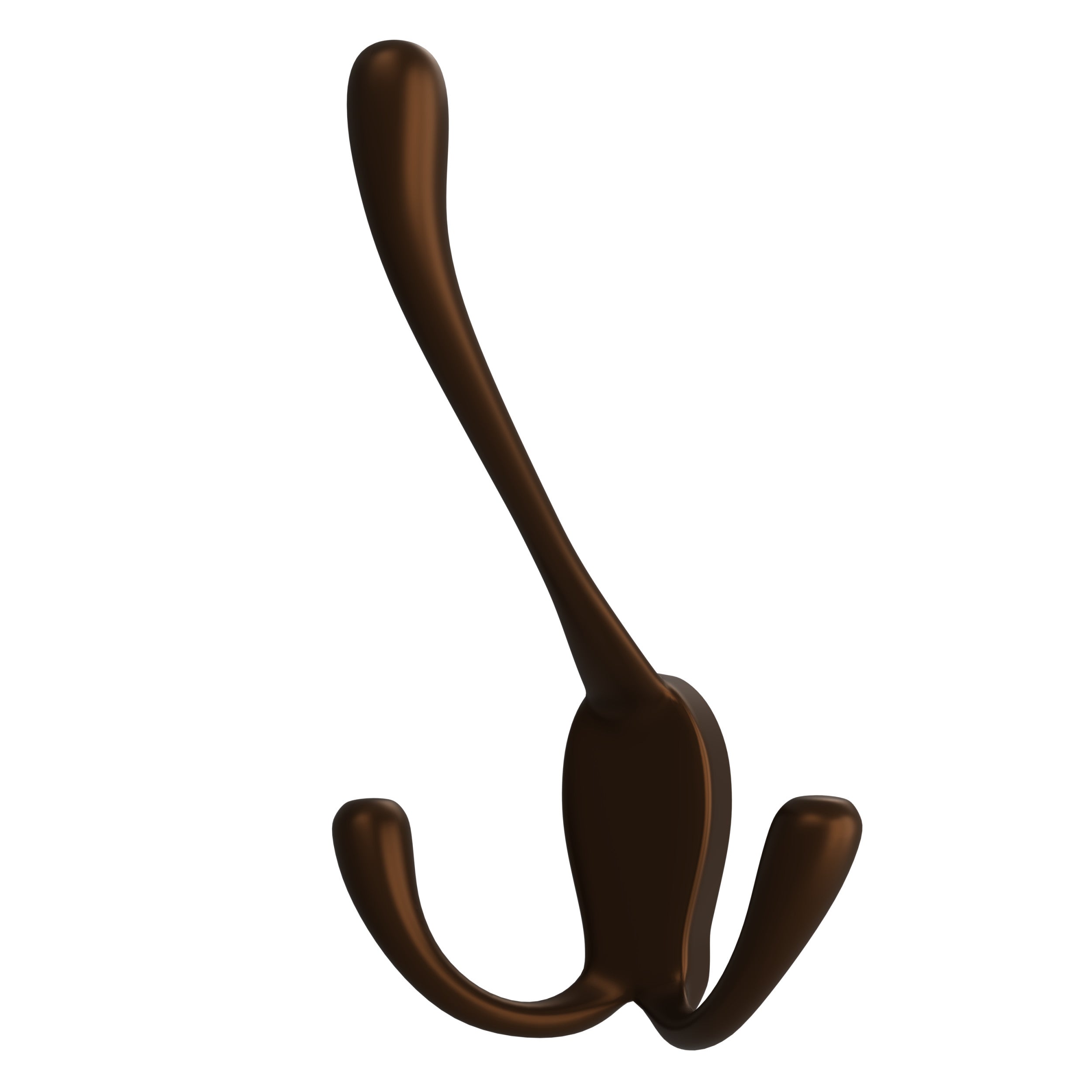 3-way Decorative Wall Hook Bronze  2.8 in (71 mm) W x 2.4 in (61 mm) D x 3.94 in (100 mm) H