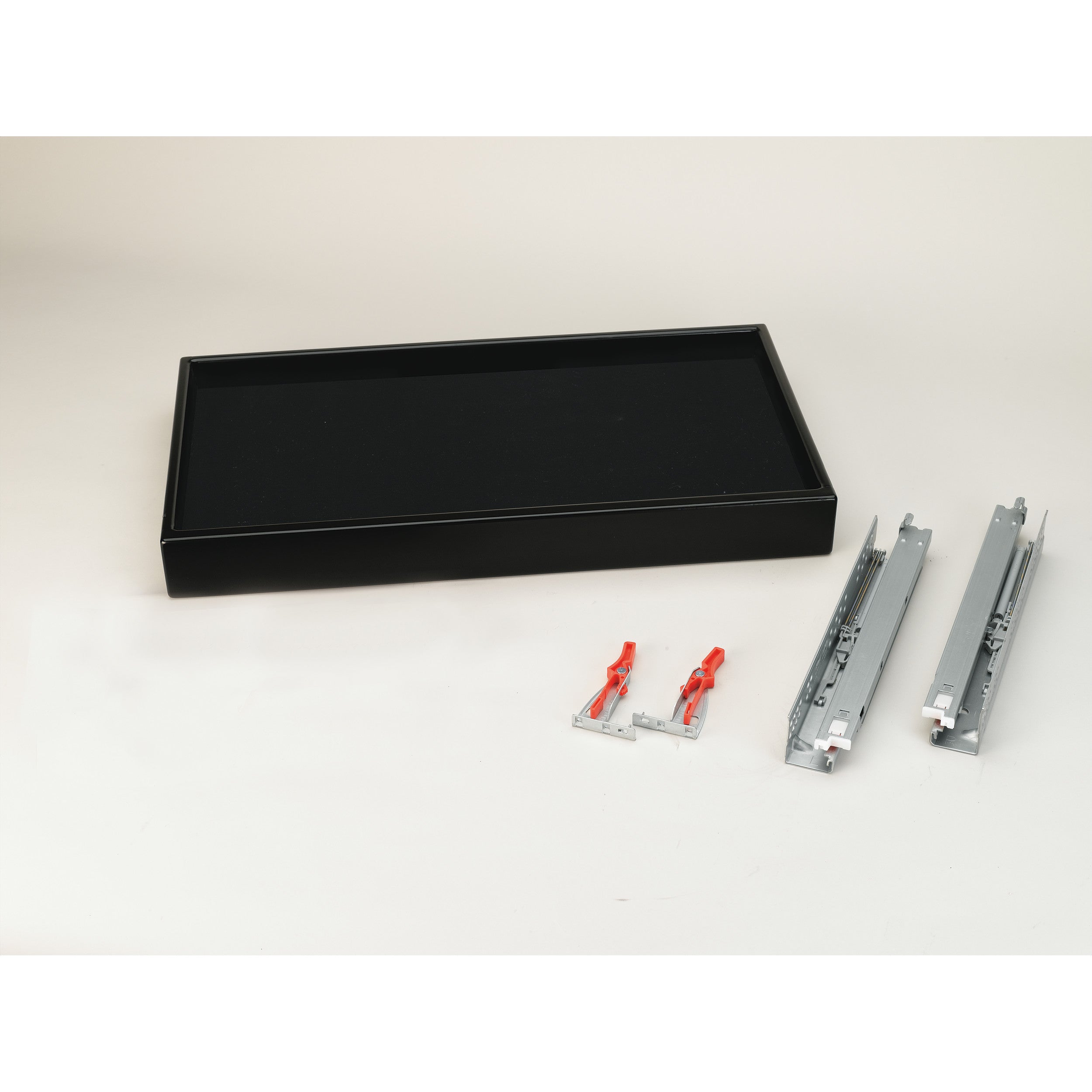 24 in Black Medium Undermount Jewelry Drawer Black  24 in (610 mm) W x 14 in (356 mm) D x 3.13 in (80 mm) H