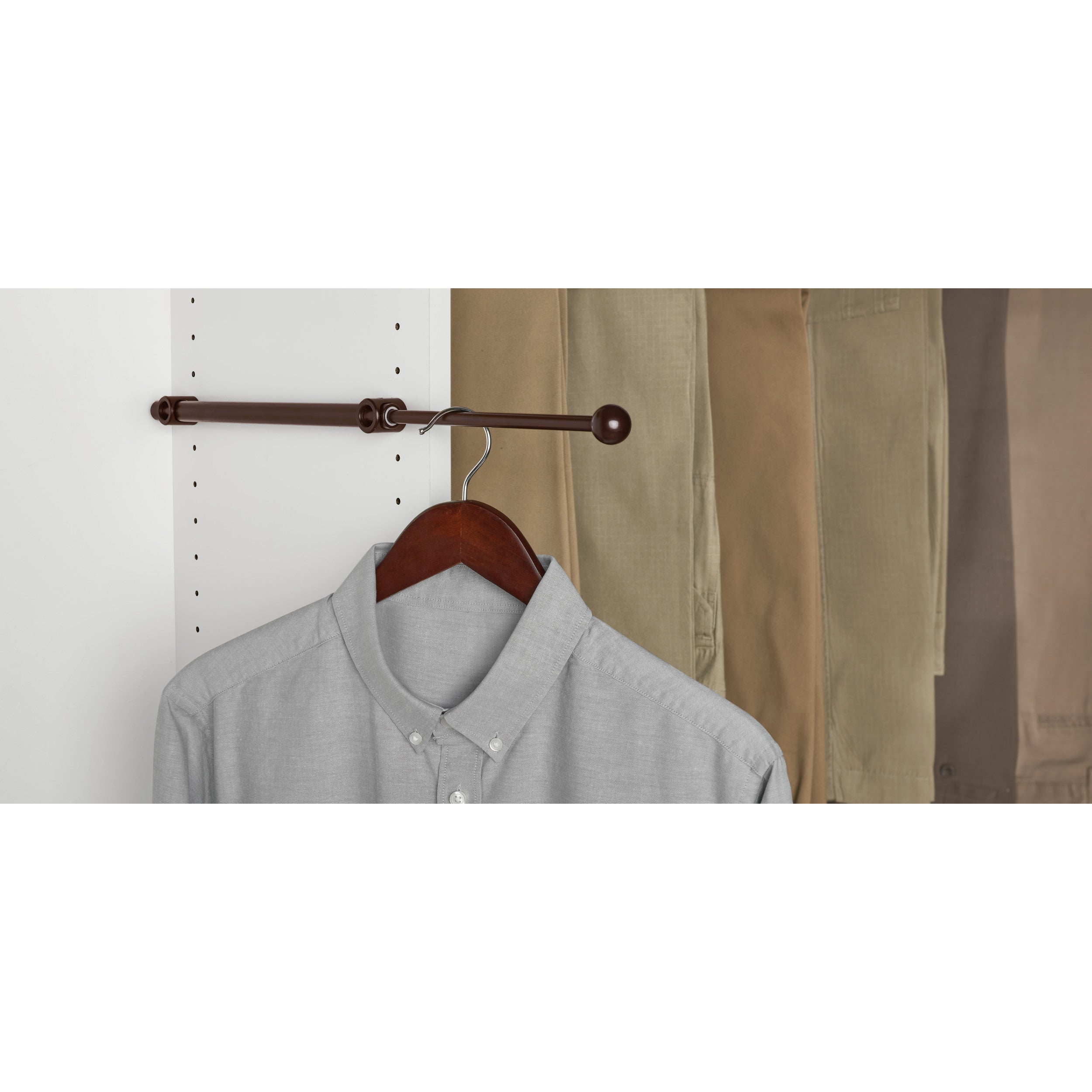 14 in Oil Rubber Bronze Designer Valet Rod Oil Rubbed Bronze  1.25 in (32 mm) W x 13.88 in (353 mm) D x 1.13 in (29 mm) H