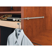 14 in Satin Nickel Designer Valet Rod Satin Nickel  1.25 in (32 mm) W x 13.88 in (353 mm) D x 1.13 in (29 mm) H