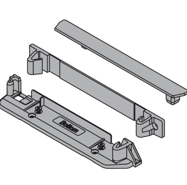 SERVO-DRIVE bracket profile adapter vertical, bottom/back + cover cap+R7037 dust gray