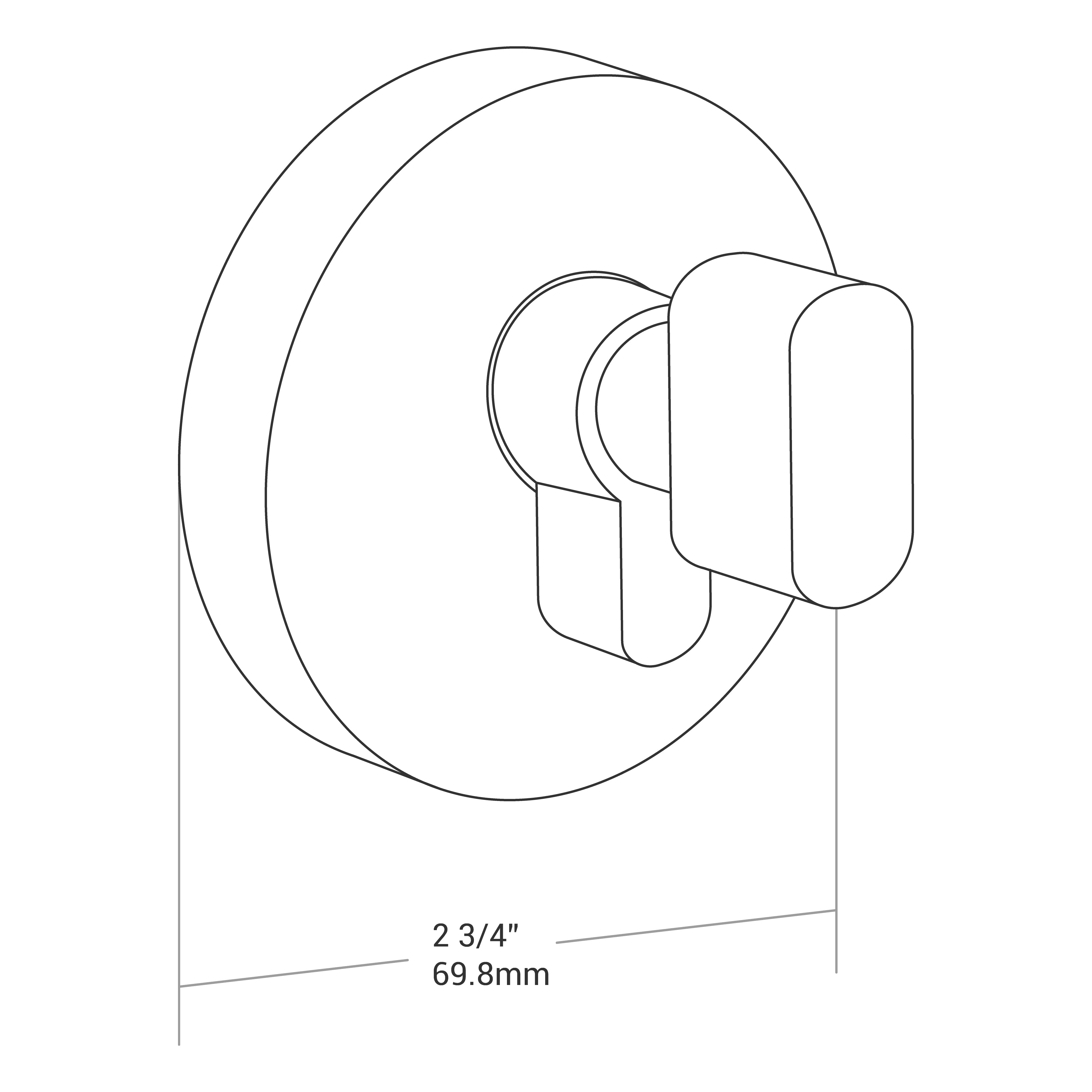 DEAD BOLT ROUND BLACK MATTE