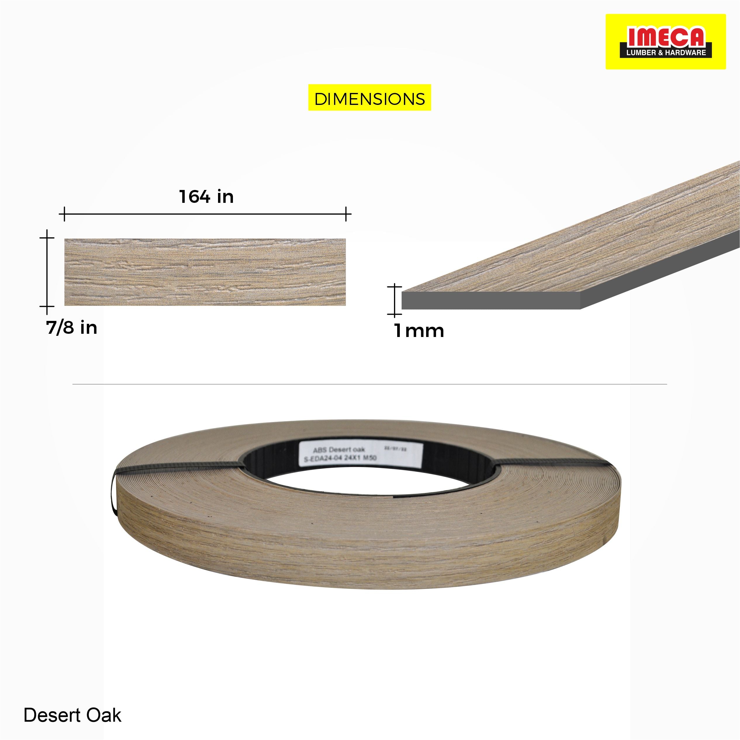 EDGE BANDING Desert Oak EB 7/8"X164" X1MM