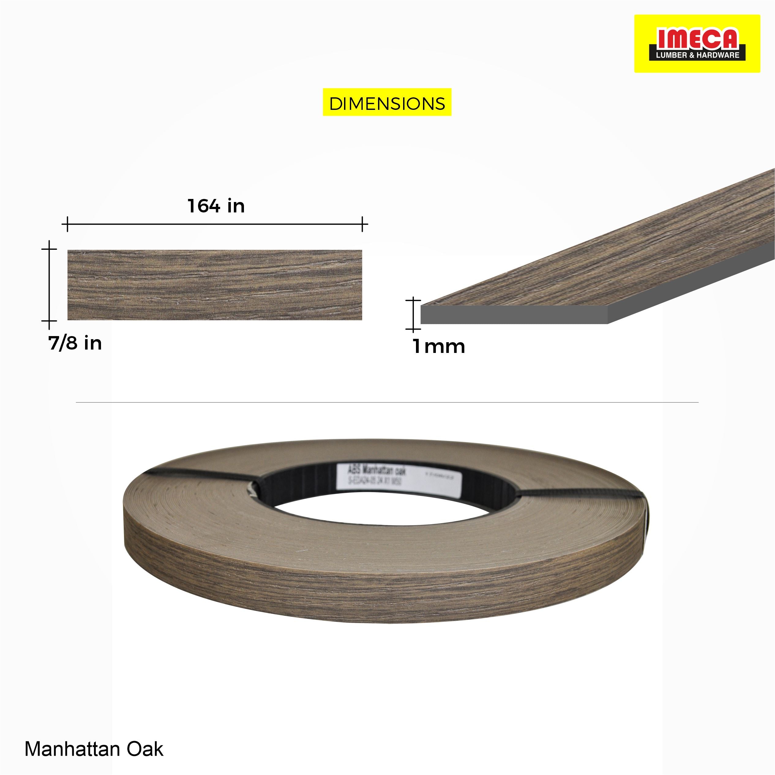 EDGE BANDING Manhattan Oak EB 7/8"X164" X 1MM