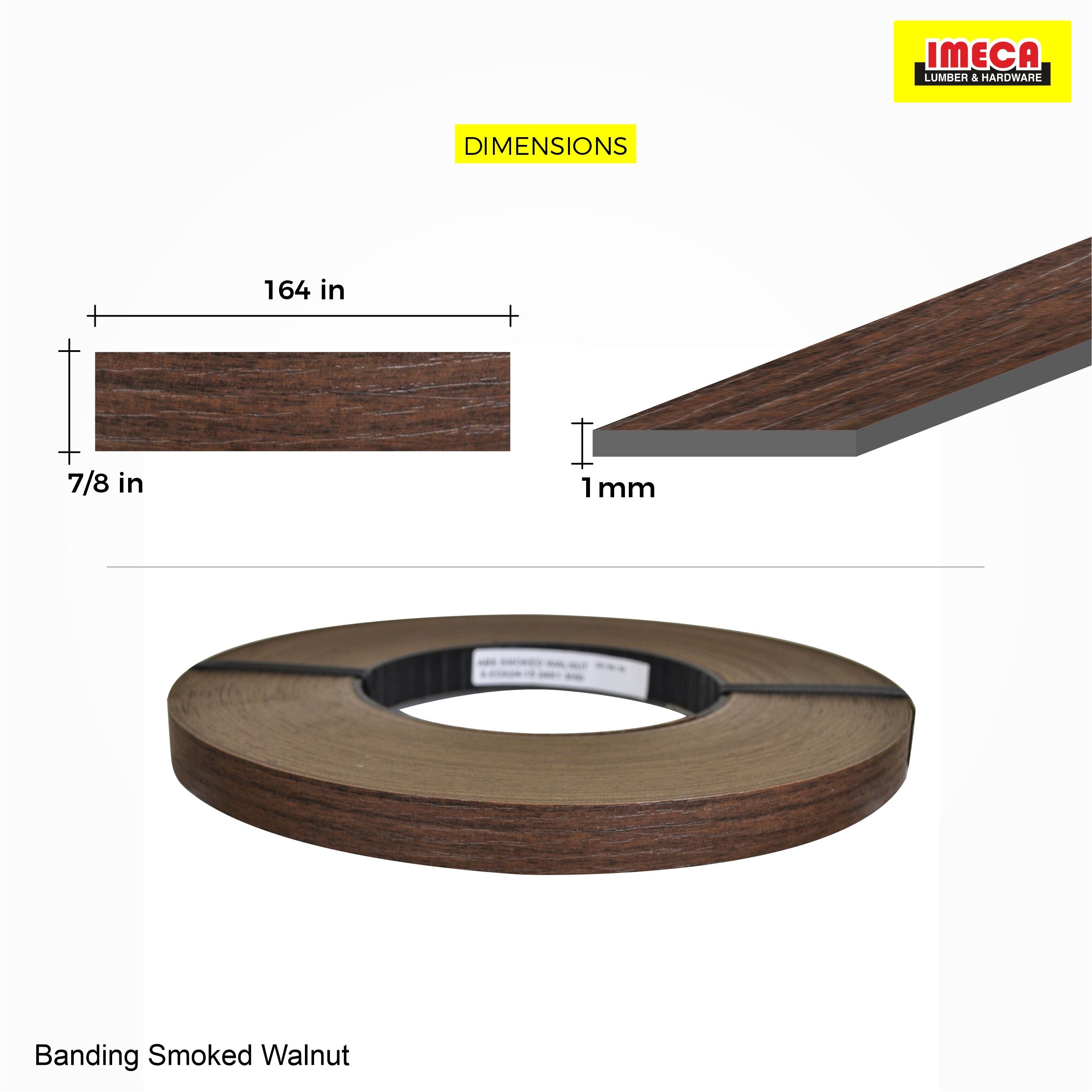 EDGE BANDING Smoked Walnut EB 7/8" X 164" X1MM