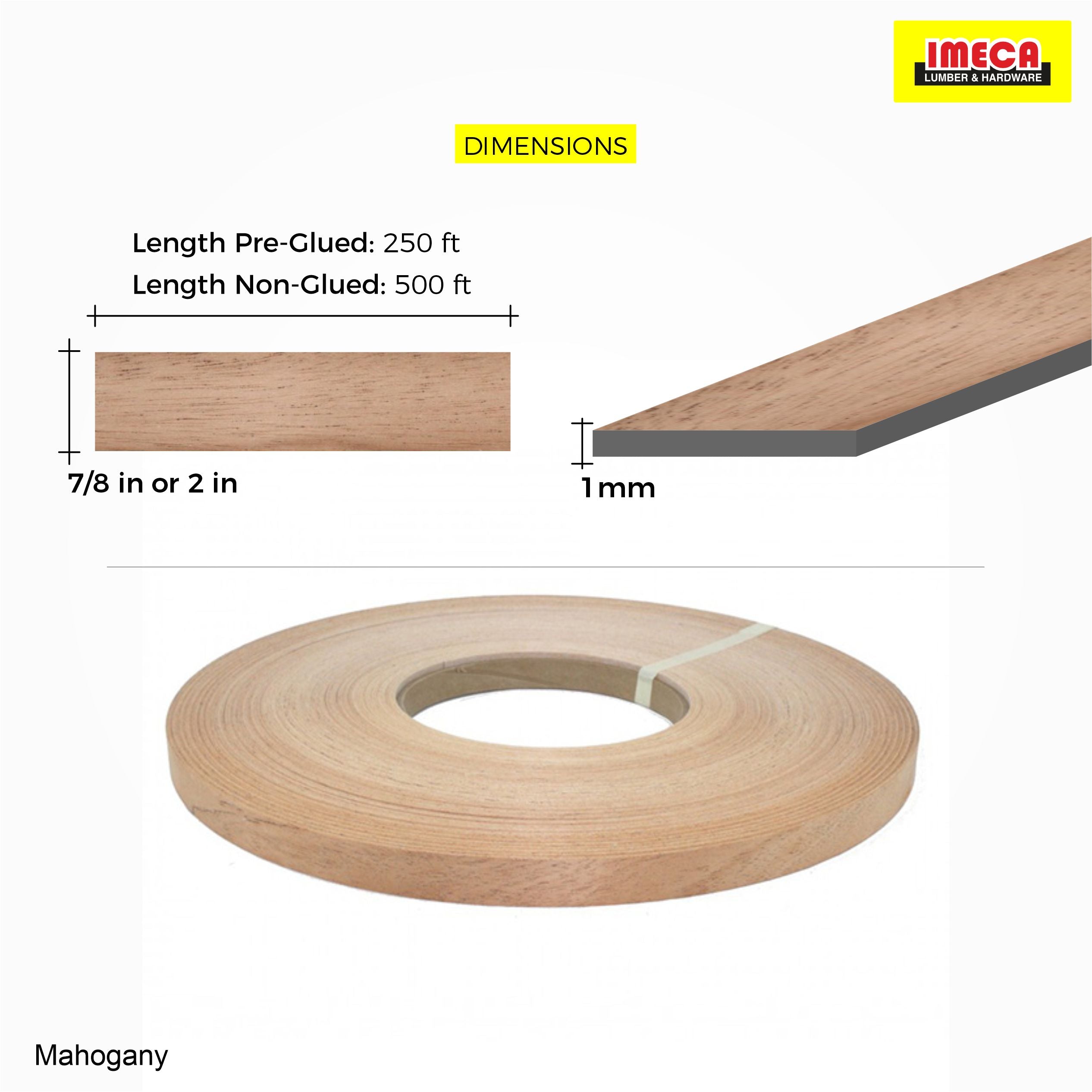 Mahogany Wood Veneer Edge Banding