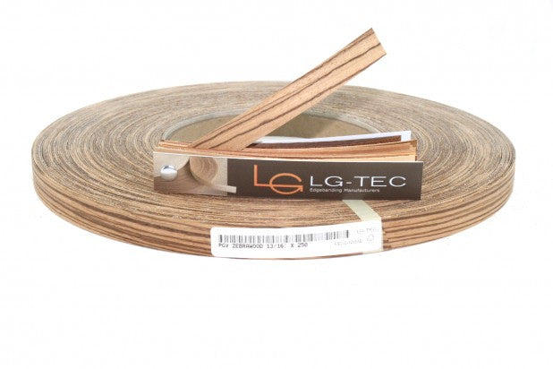 Zebrano Wood Veneer Edge Banding