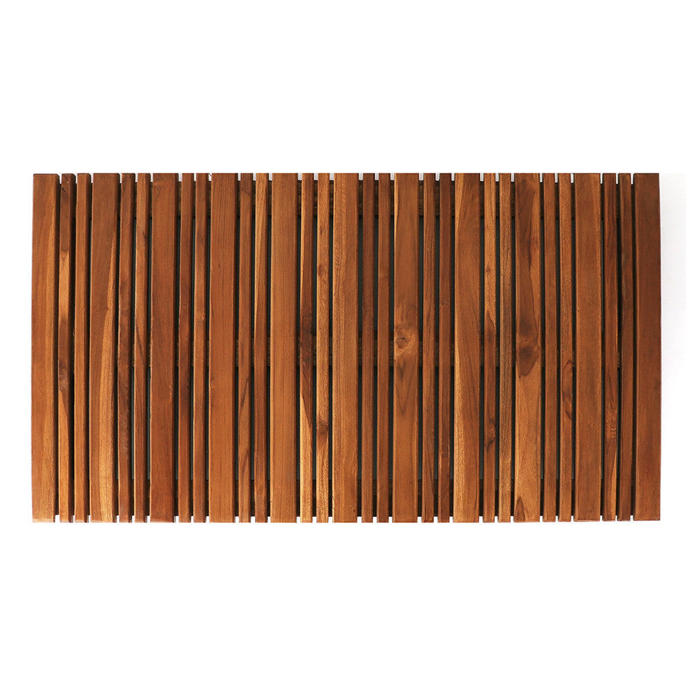 Sonder Teak Wood Shower Mat - 19.75 x 35.5 x 1.75 - Teak | Federal Brace