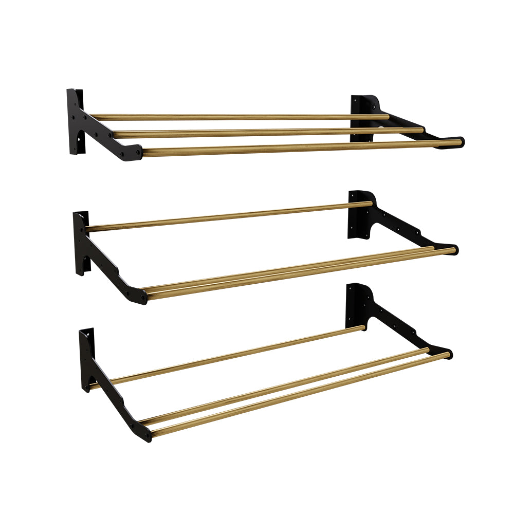 Wine Display Shelf Rack - 13.5" x 27.25" x 5" - Gold | Federal Brace