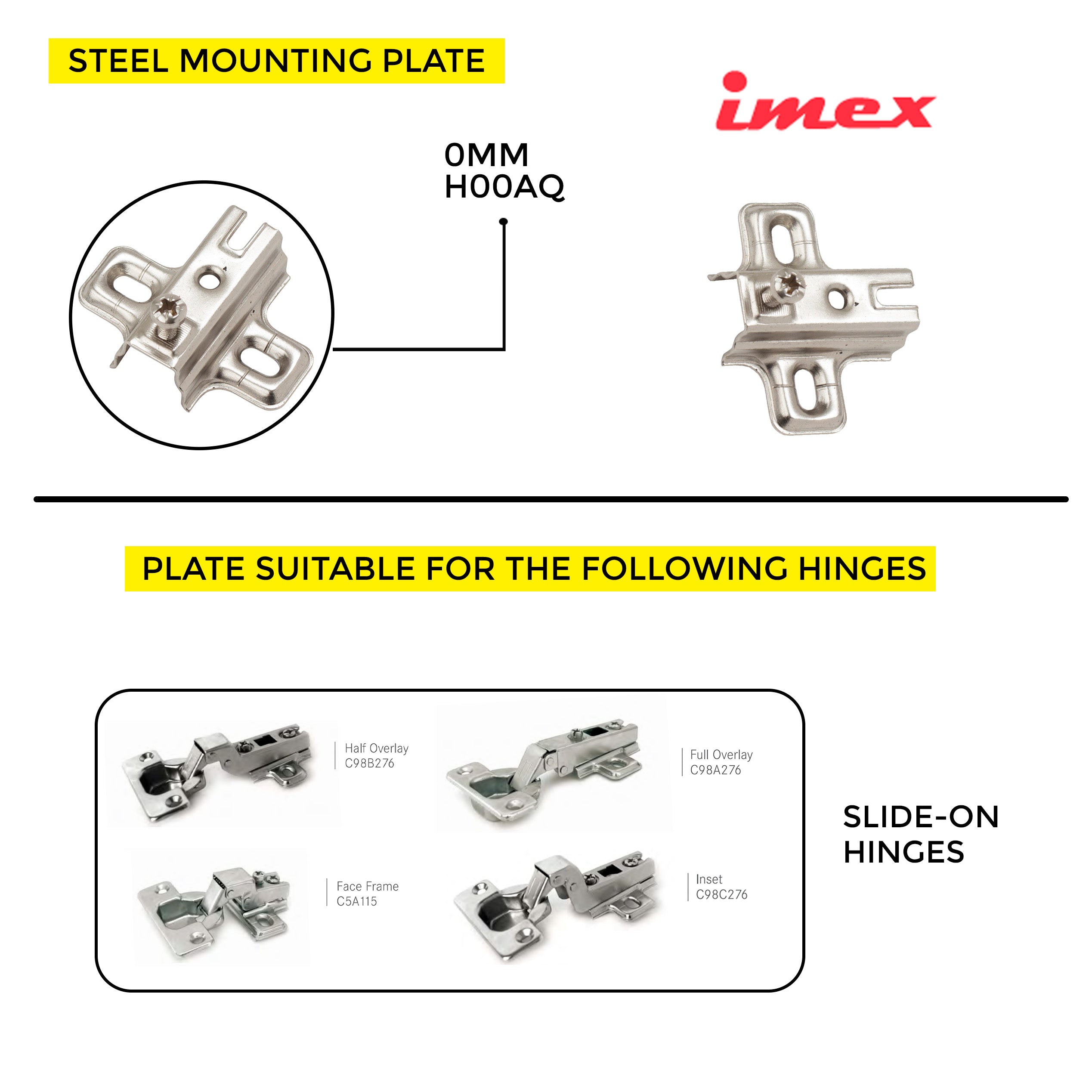 Steel Mounting Plate Regular 0mm