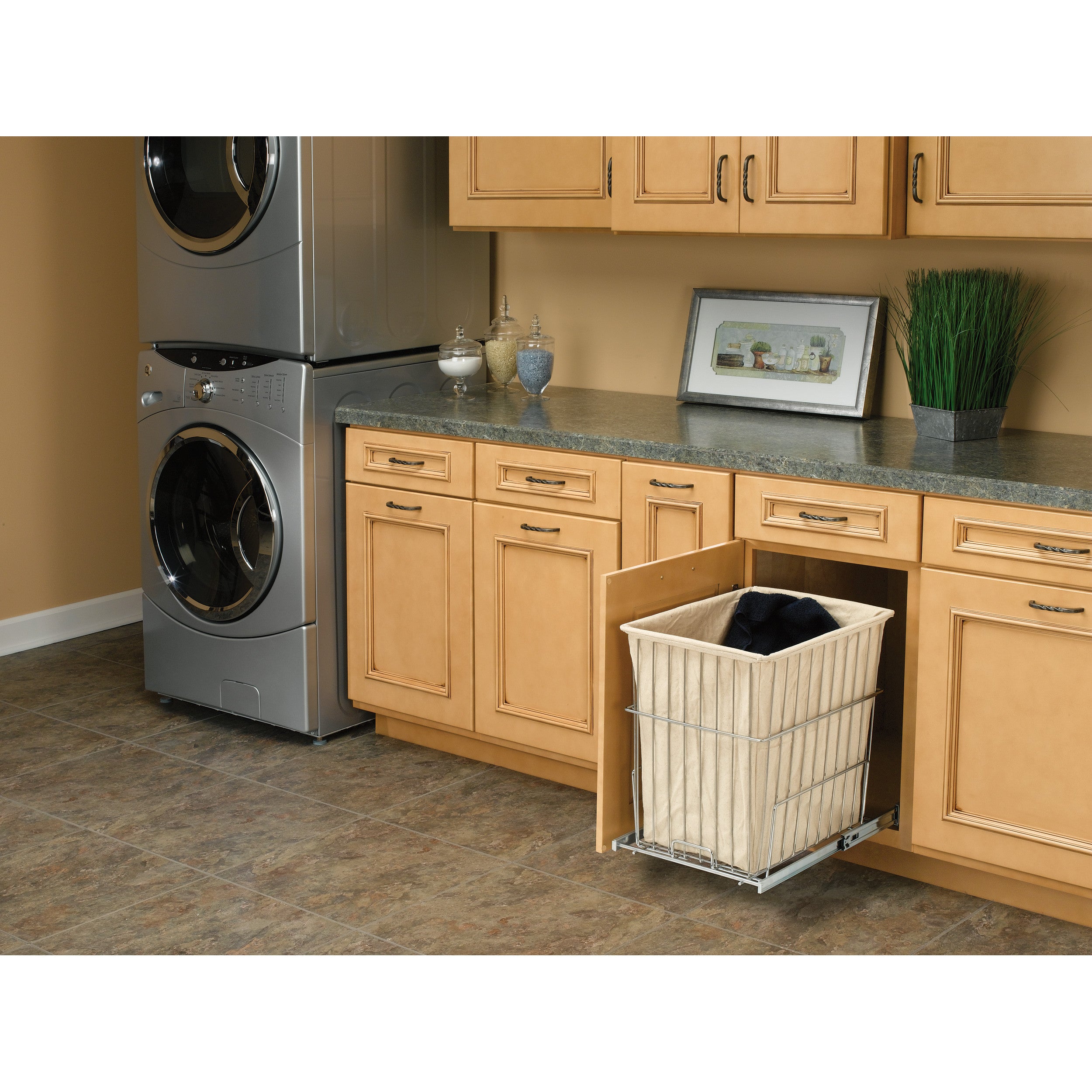 Pullout Wire Hamper Chrome  14.75 in (375 mm) W x 18 in (457 mm) D x 19.38 in (492 mm) H