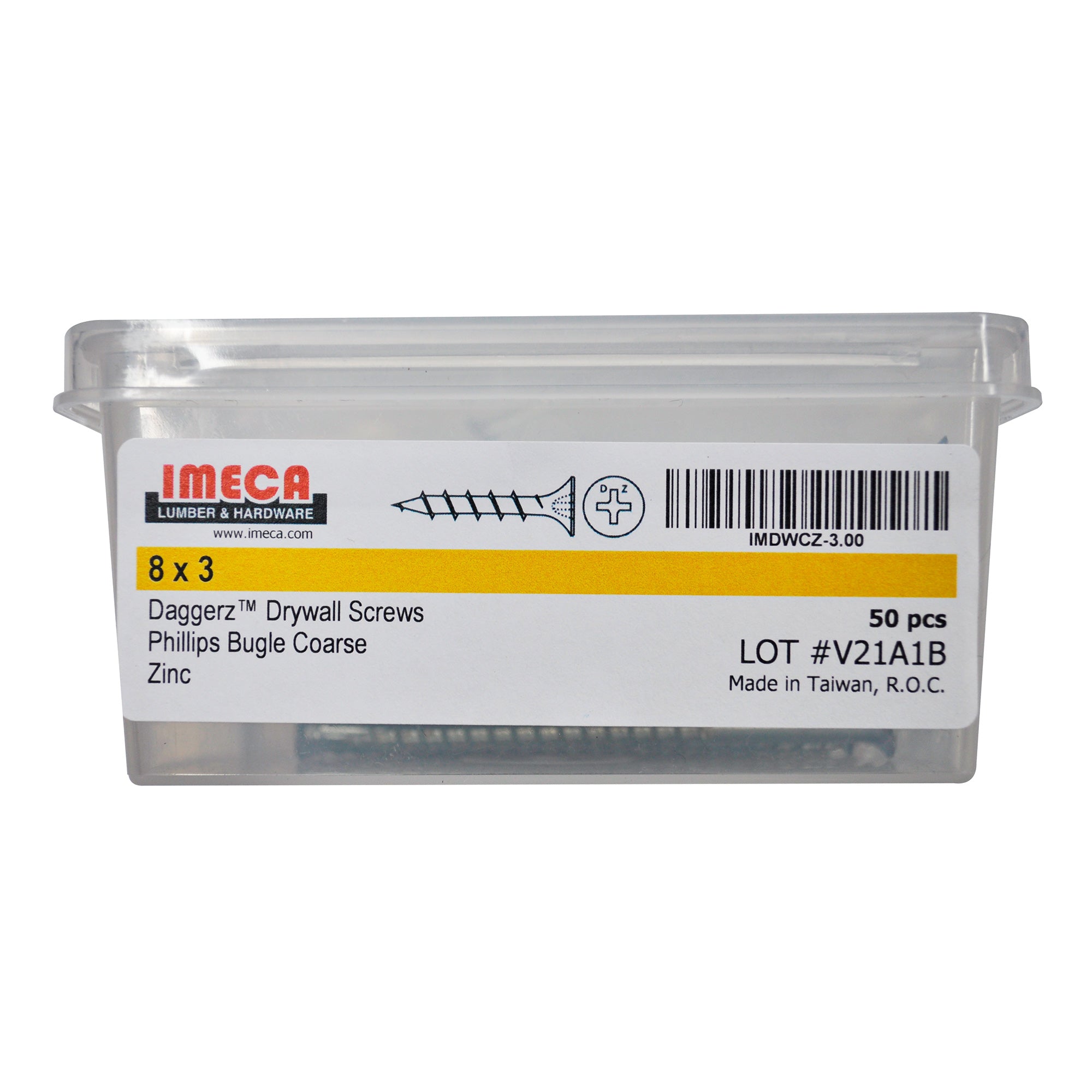 3" Phillips Drywall Screws Zinc 50/BX