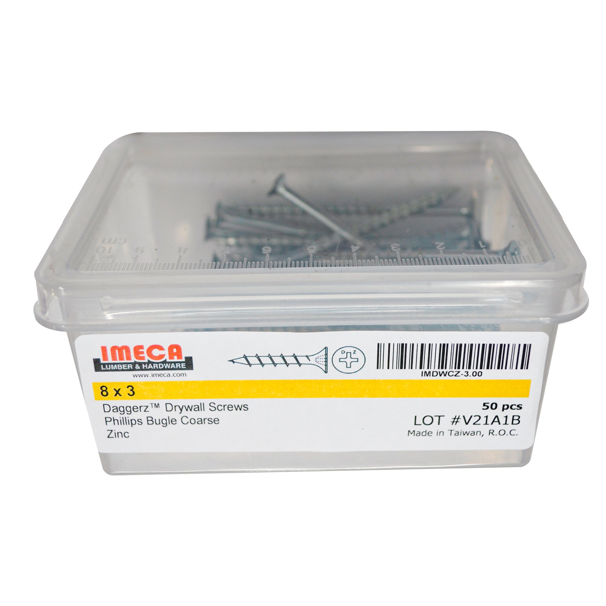 3" Phillips Drywall Screws Zinc 50/BX