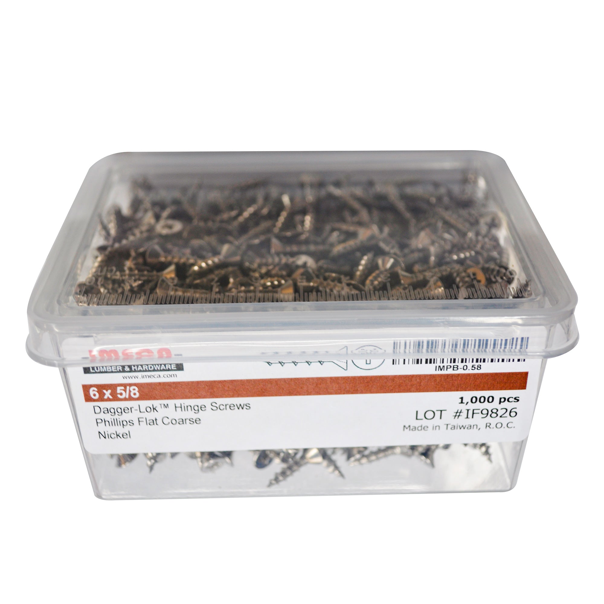 6x5/8 Particle Board Screw Nickel 1000/BX