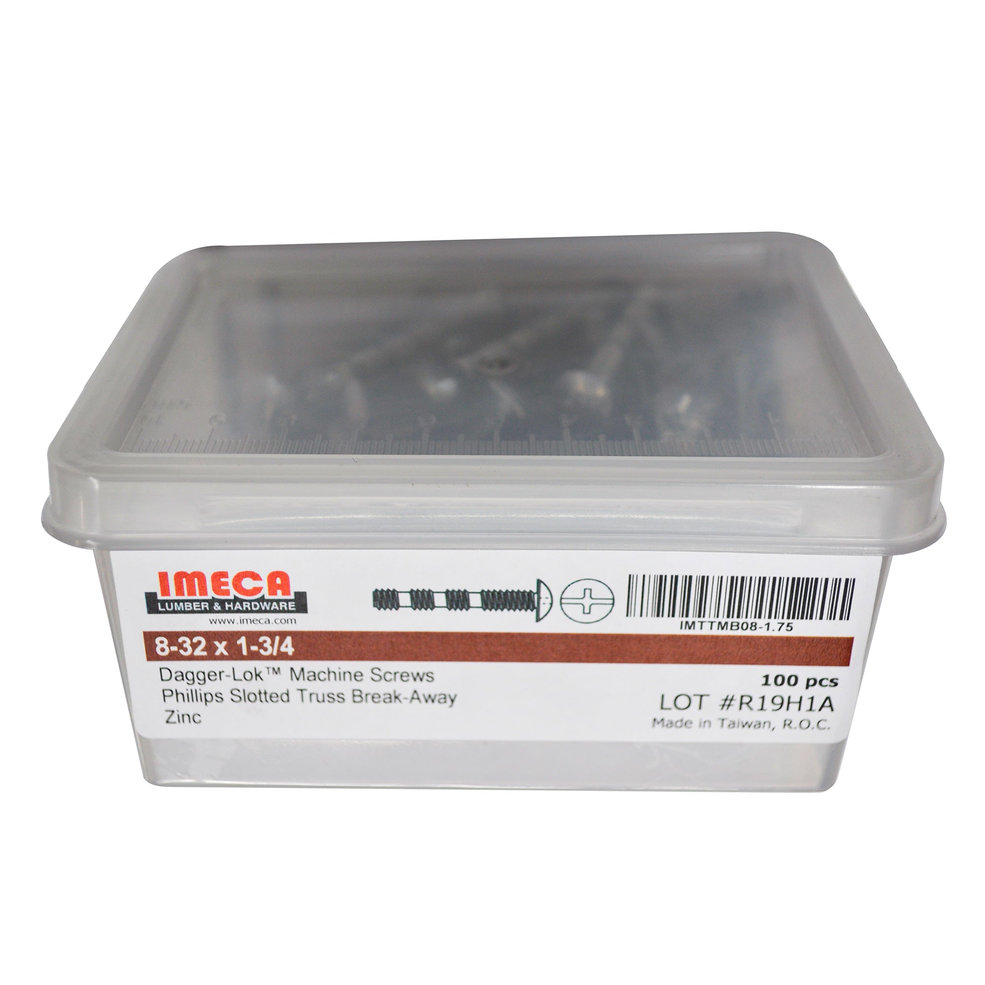 8-32 X 1-3/4 Phillips Slotted Machine Screws 100/BX