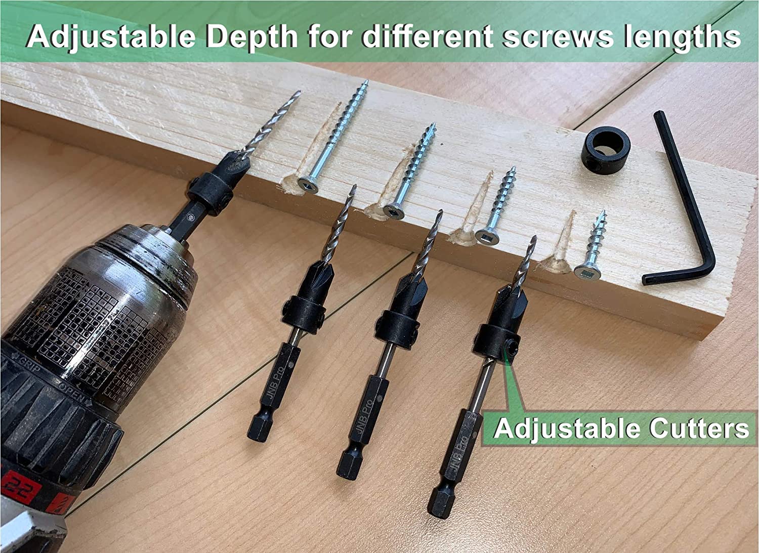 3 Pc Pro Set-#6 #8 #10 -Countersink Dr