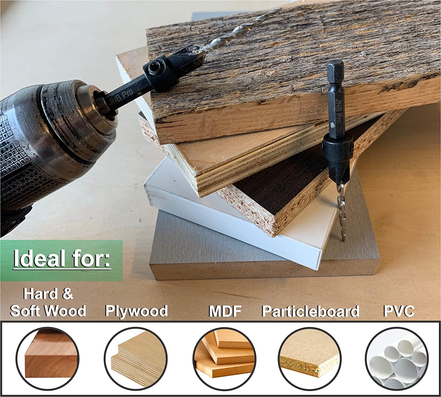 3 Pc Pro Set-#6 #8 #10 -Countersink Dr