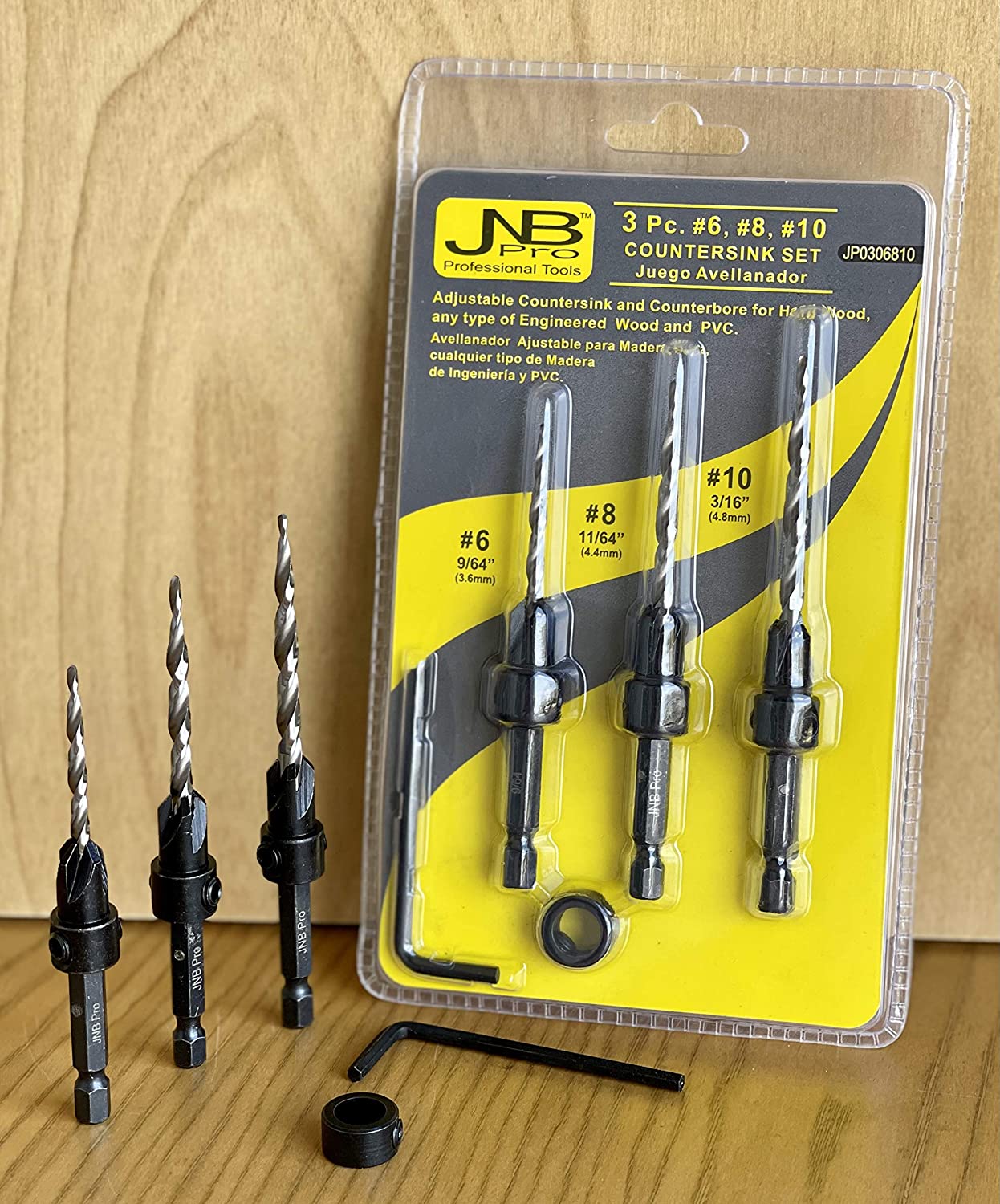 3 Pc Pro Set-#6 #8 #10 -Countersink Dr